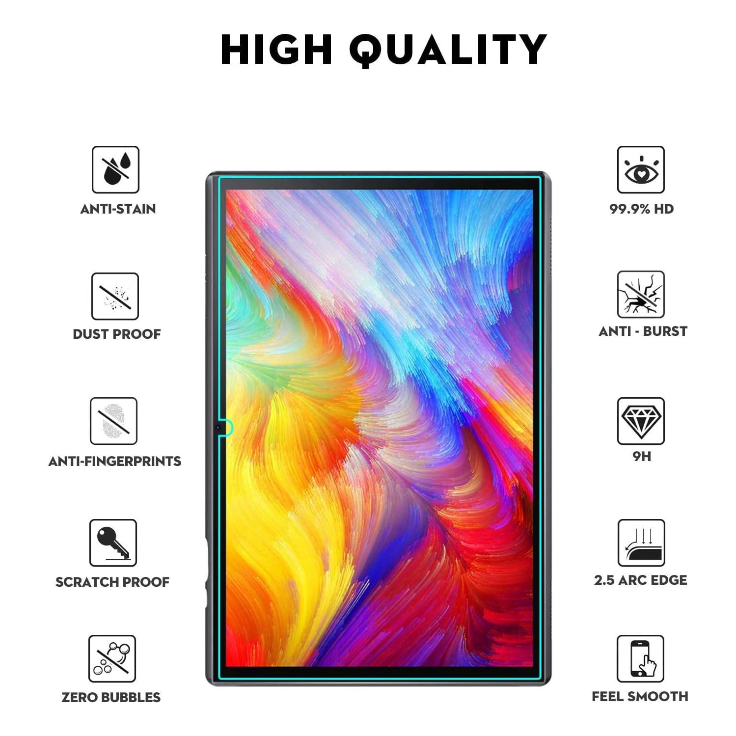 Compatible for Samsung Galaxy Tab S10 Ultra / S9 Ultra, Galaxy Tab S8 Ultra 14.6 inch Tempered Glass Screen Protector, 9H High Definition
