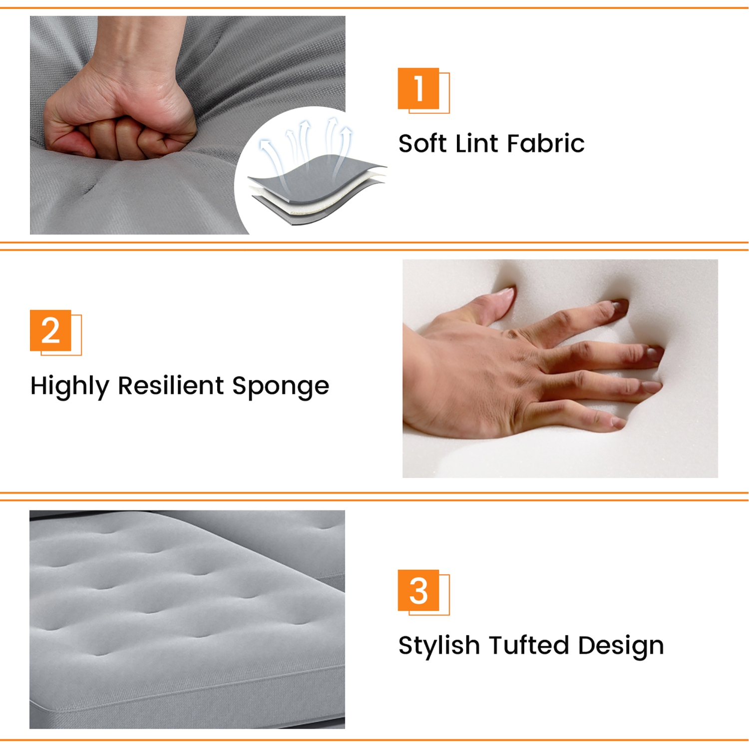 Costway Modular L-shaped Sectional Sofa with Reversible Chaise & 4 USB Ports Ash Grey