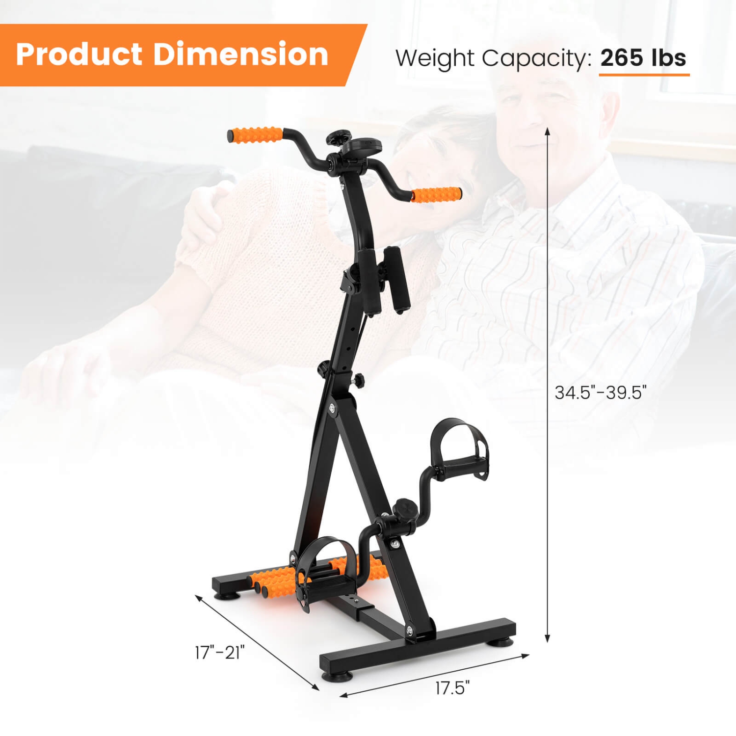 Costway Adjustable LCD Pedal Exercise Bike withMassage Total Body Fitness Rehab Equipment