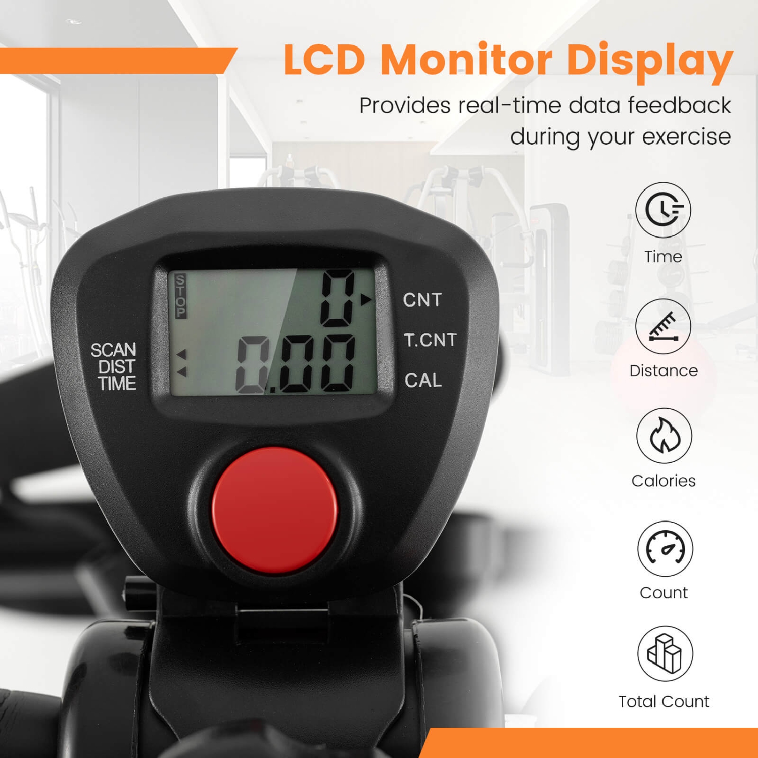 Costway Adjustable LCD Pedal Exercise Bike withMassage Total Body Fitness Rehab Equipment