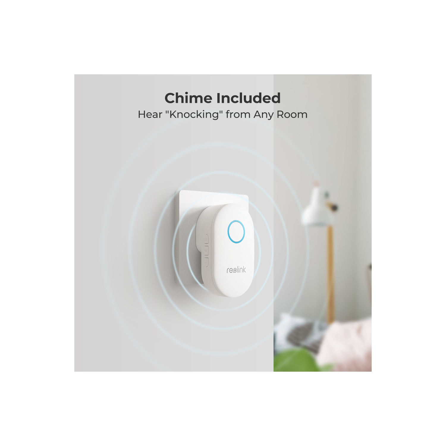 Sonnette vidéo Wi-Fi de Reolink, sonnette vidéo intelligente Wi-Fi avec fil 2K+ avec carillon, détection de personne, caméra de sécurité de la porte