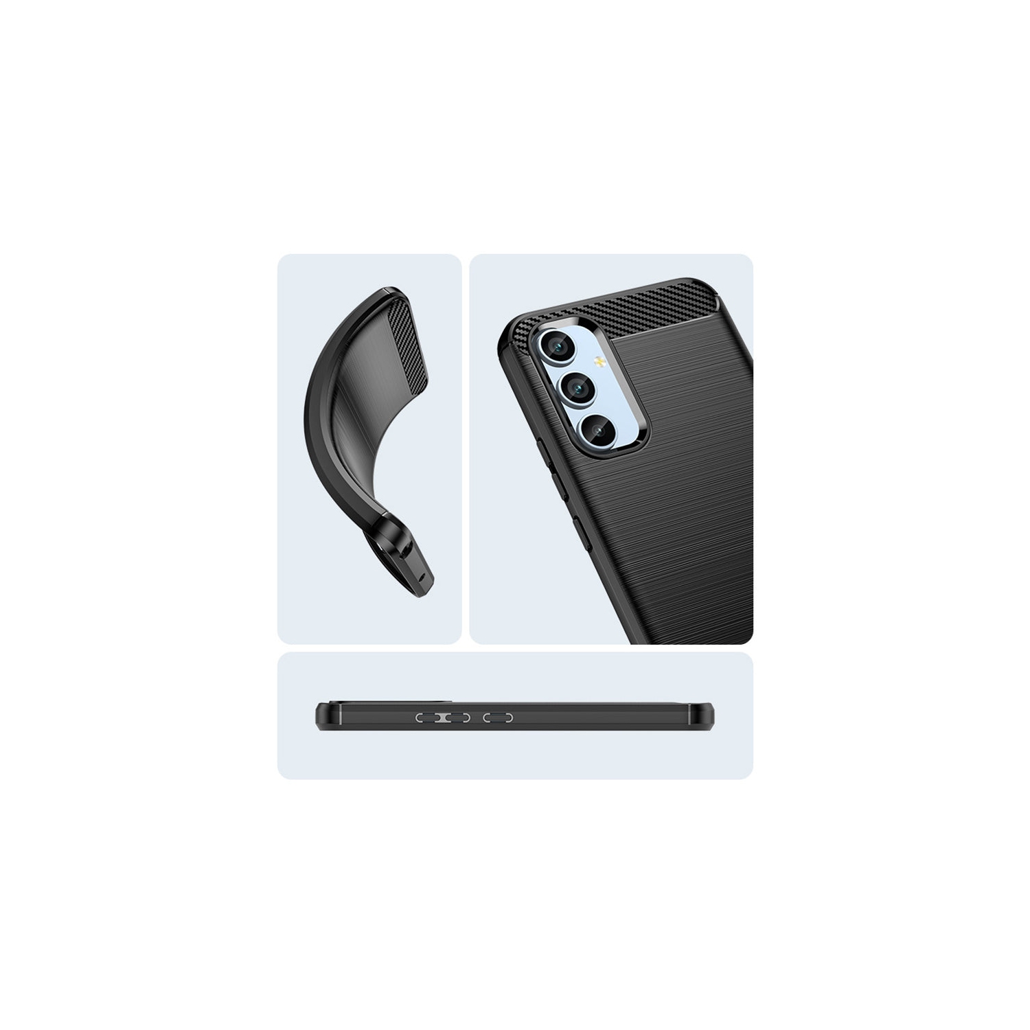 PANDACO Red Brushed Metal Case for Samsung Galaxy A54