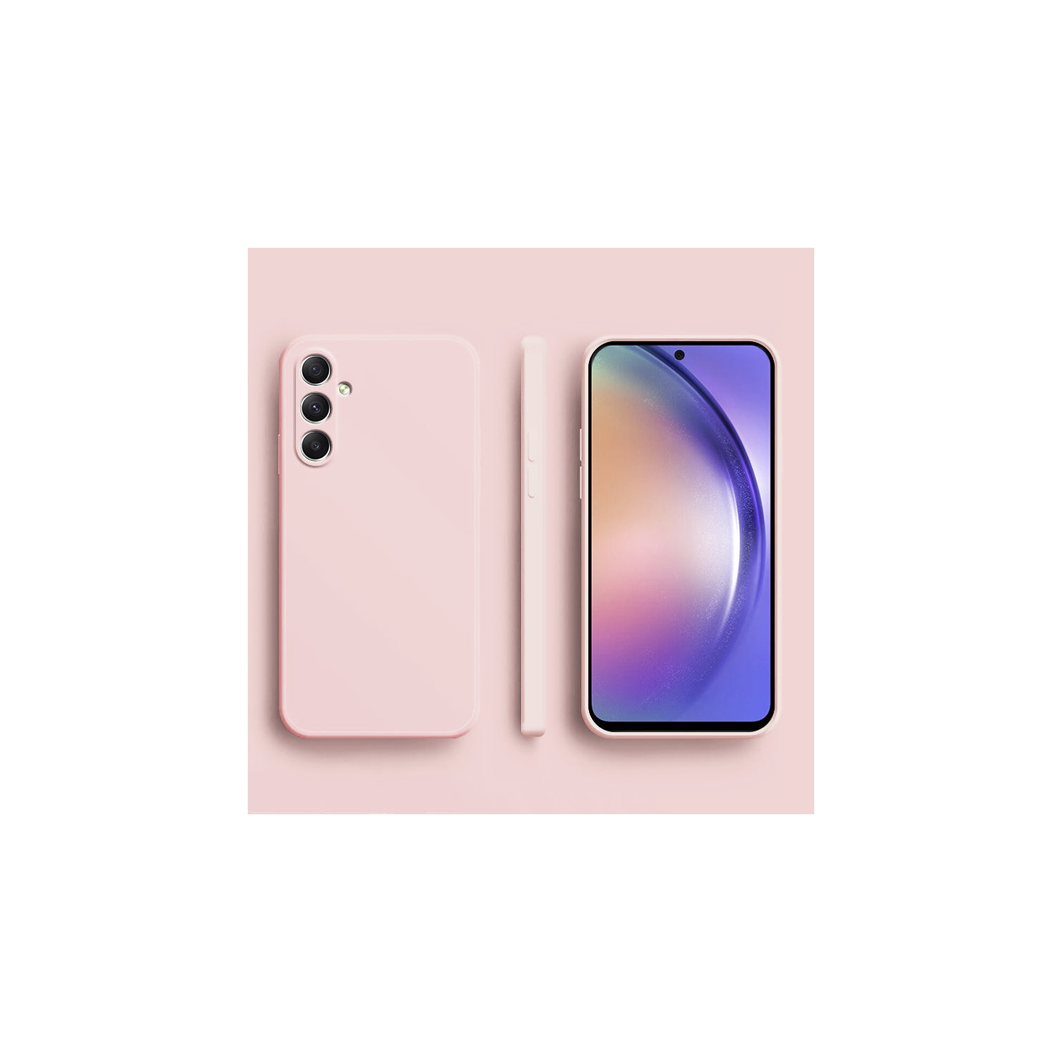 Étui souple rose mat de PANDACO pour Galaxy A54 de Samsung