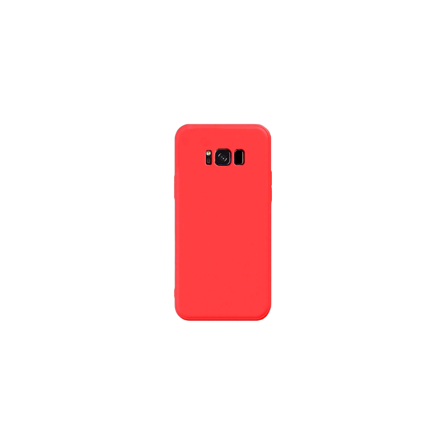 PANDACO Soft Shell Matte Red Case for Samsung Galaxy S8