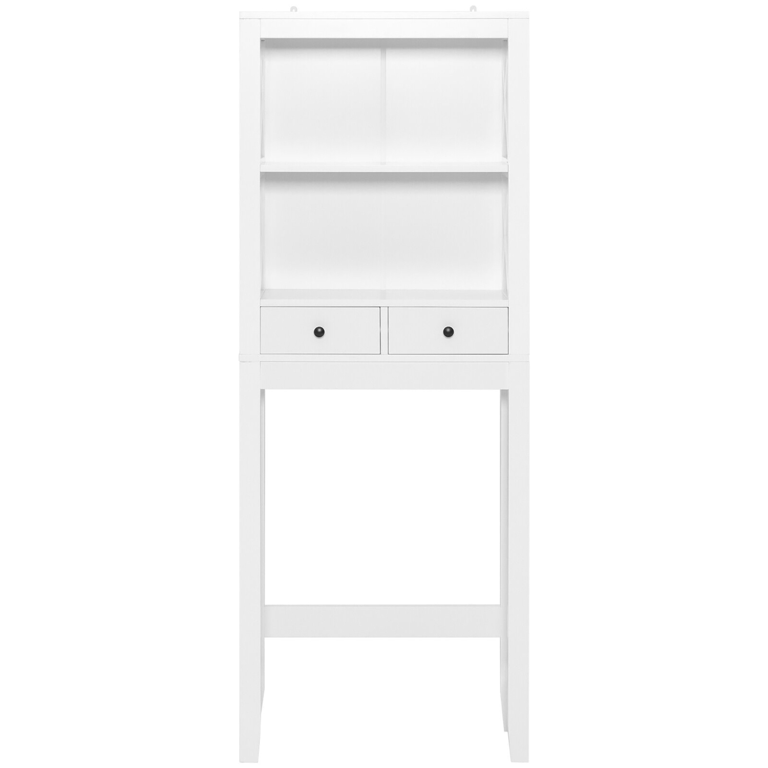 Costway Over the Toilet Storage Rack Bathroom Space Saver with 2 Open Shelves & Drawers