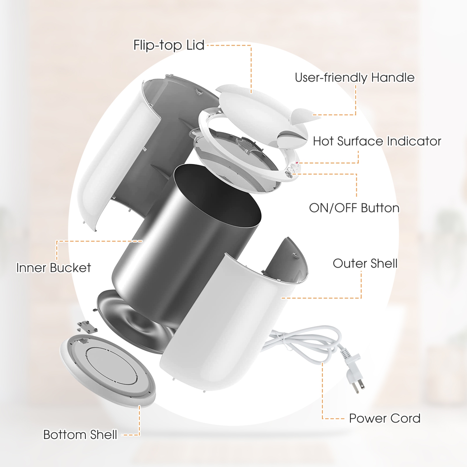 Costway 21L Large Capacity Towel Warmer with Flip-top Lid, Auto Shut off Fragrance Holder