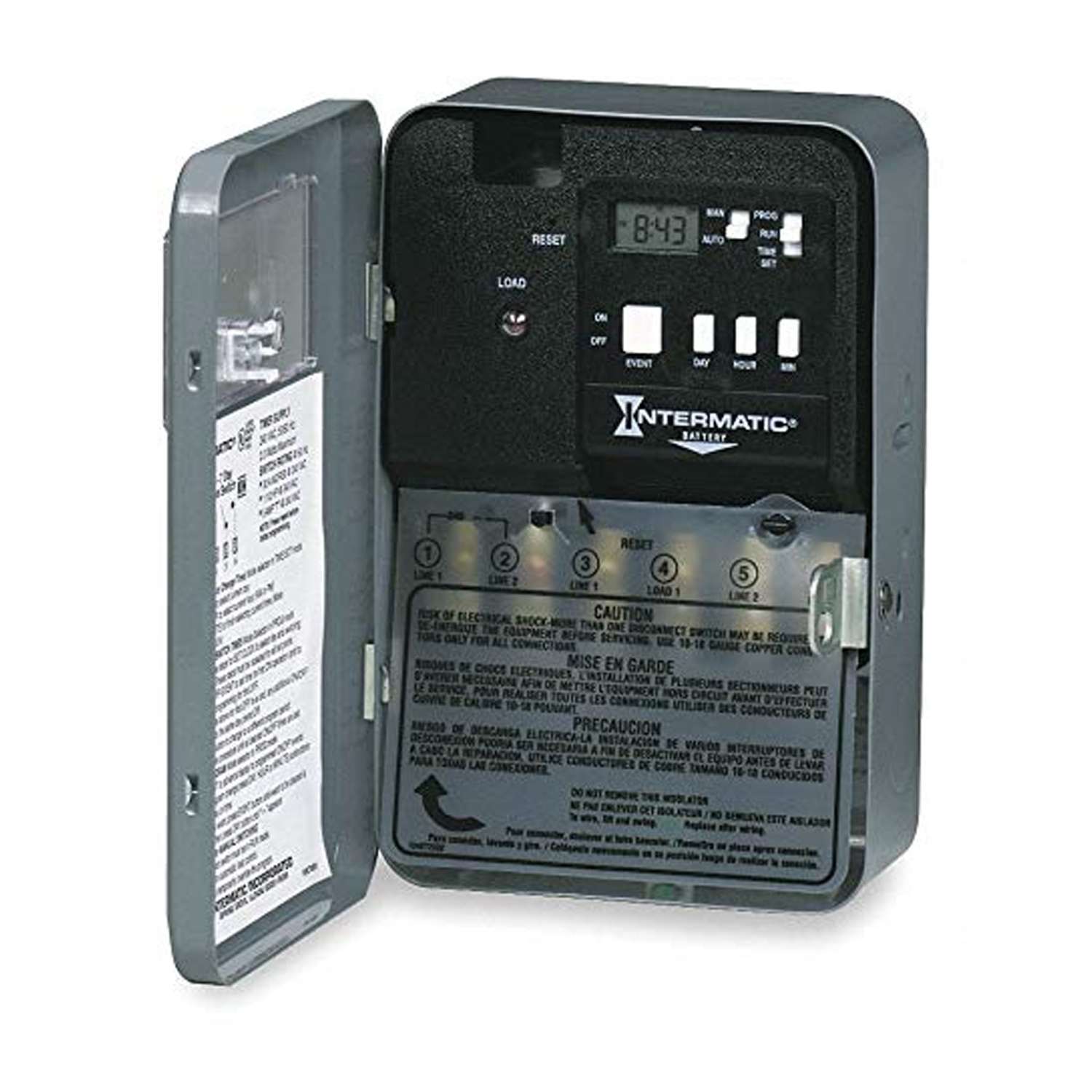 INTERMATIC Electronic Water Heater Timer, 30 Amps, 240VAC Voltage, Number of Channels: 1