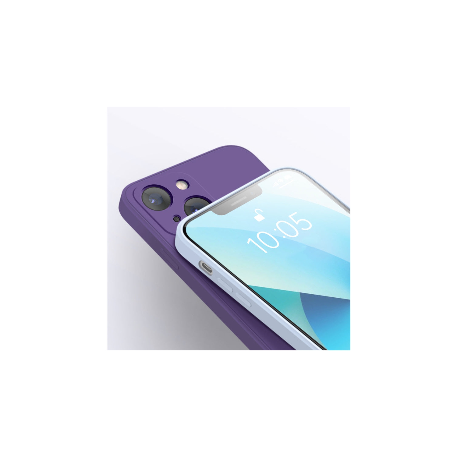 Étui souple violet mat de PANDACO pour iPhone 13 Mini