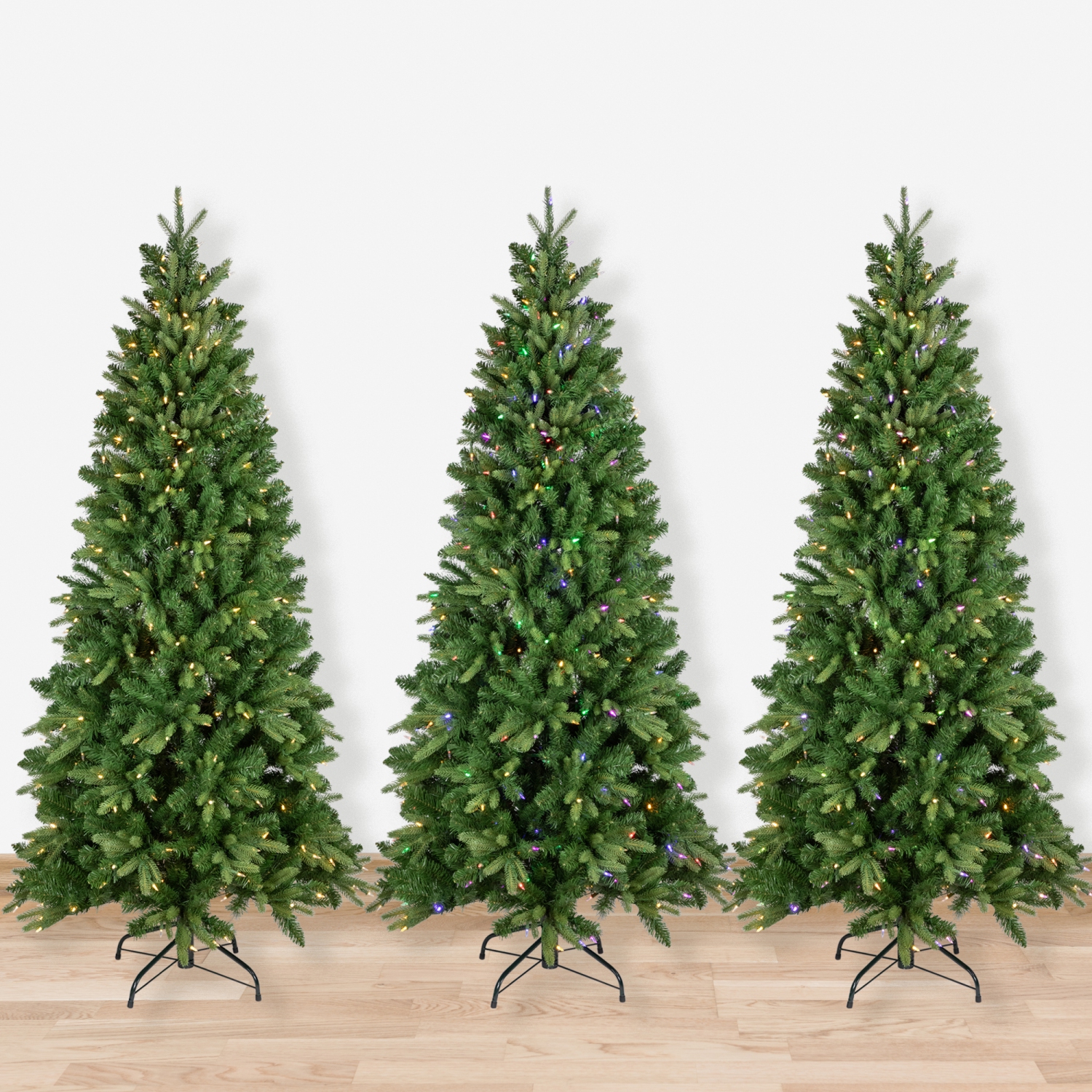 Pre-Lit Slim Washington Frasier Fir Christmas Tree - 6.5' - Dual Color LED Lights