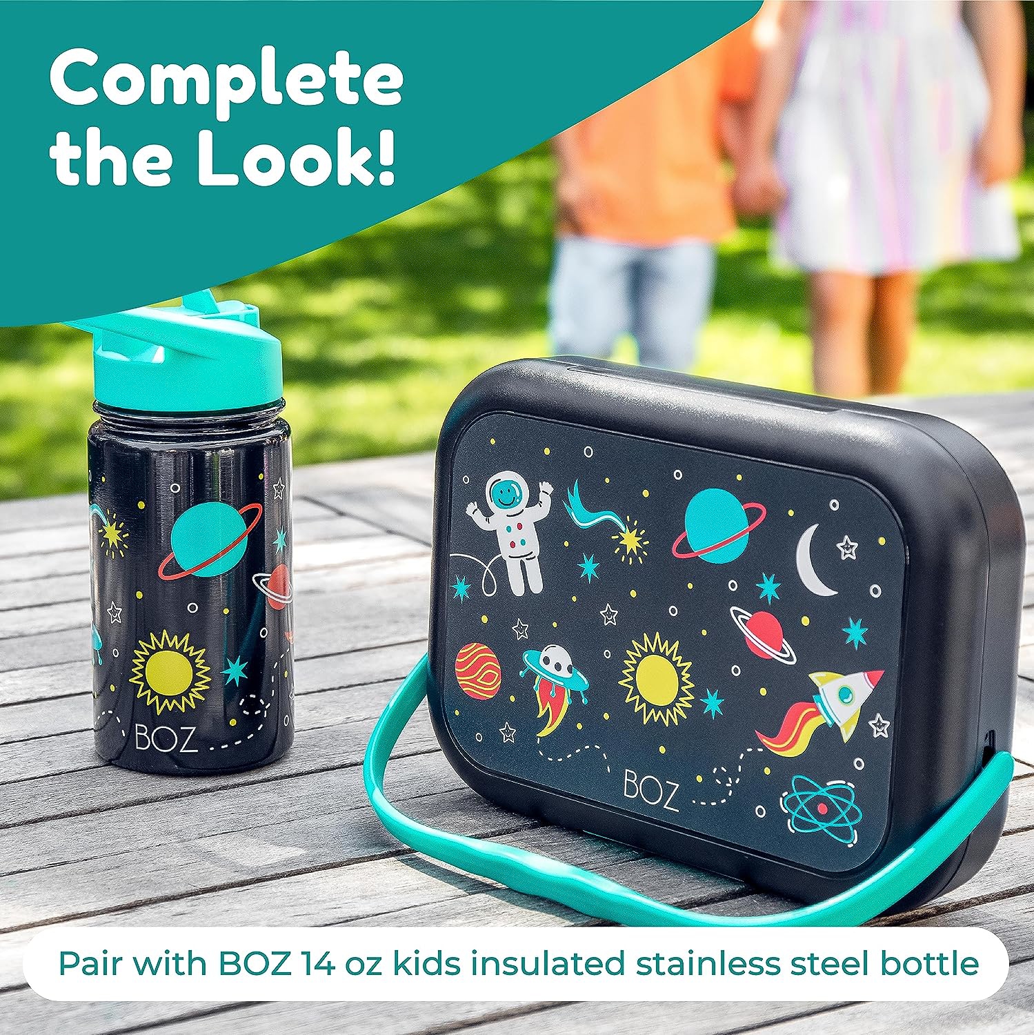 BOZ Bento Box for Kids - Kids Bento Lunch Box - Toddler Lunch Box for Daycare - Leak Proof 4 Compartments Kids Lunch Container