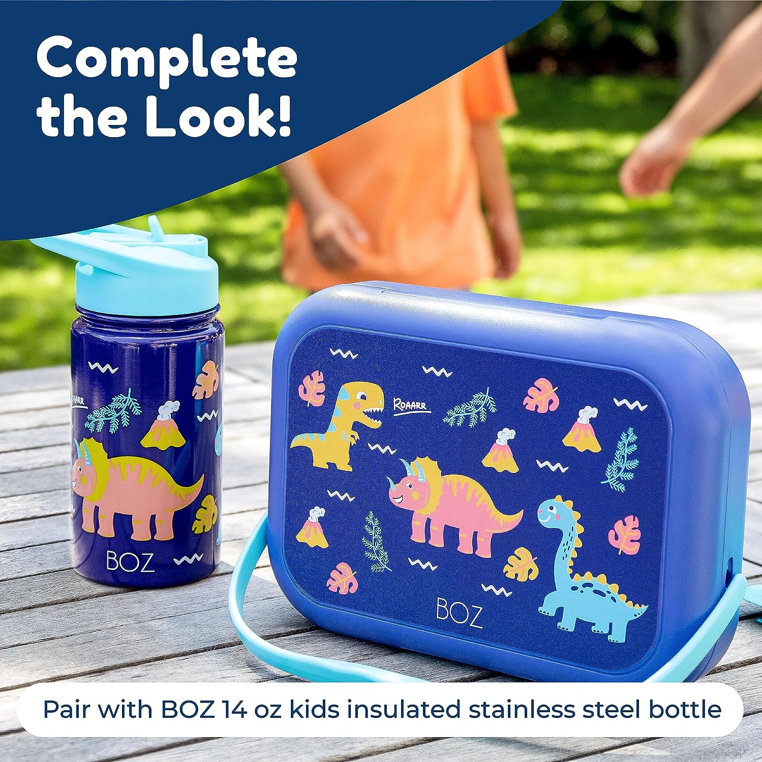 BOZ Bento Box for Kids - Kids Bento Lunch Box - Toddler Lunch Box for Daycare - Leak Proof 4 Compartments Kids Lunch Container