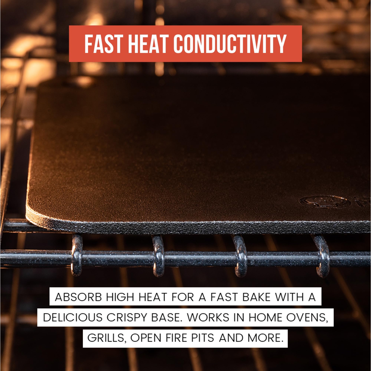 Chef Pomodoro Pizza Steel pour le four, 16 x 13,5 x 0,25&nbsp;cm d'épaisseur, acier de cuisson pour le four, Pierre à pizza en acier de cuisson pour