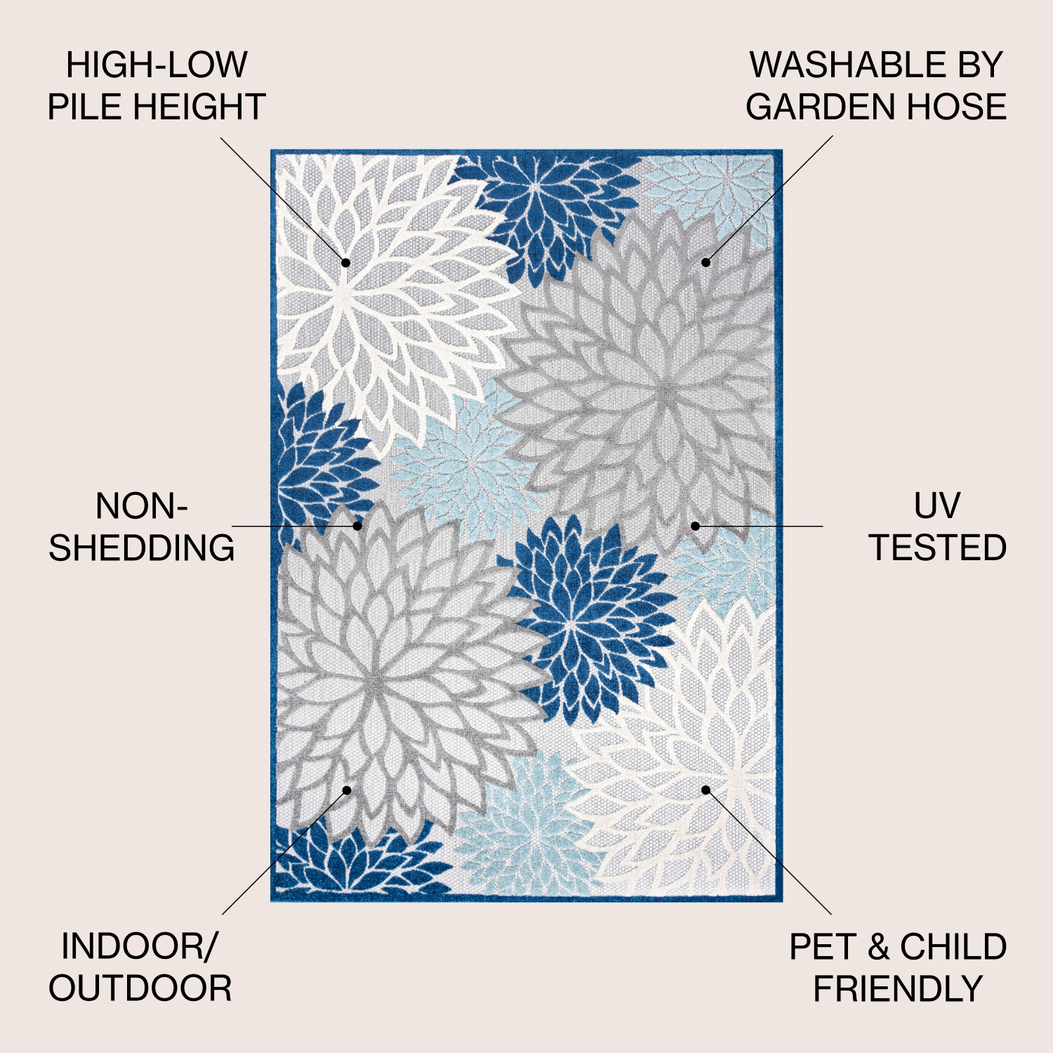 Minori Floral Indoor/Outdoor Area Rug