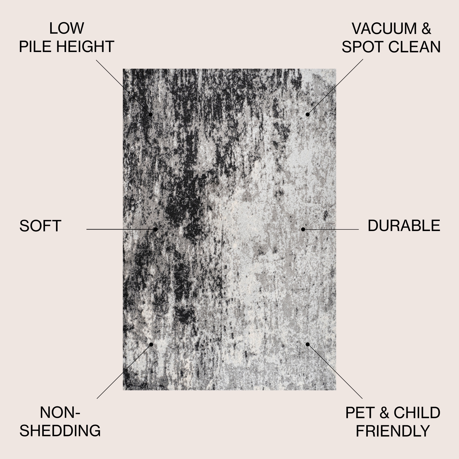 Storm Modern Abstract Area Rug