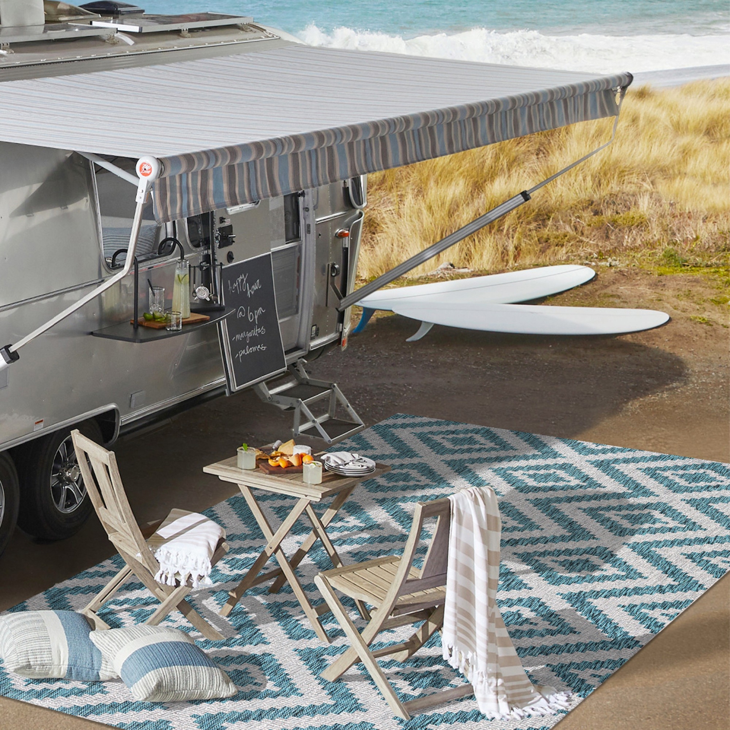 Sintra Diamond Tribal Indoor/Outdoor Area Rug