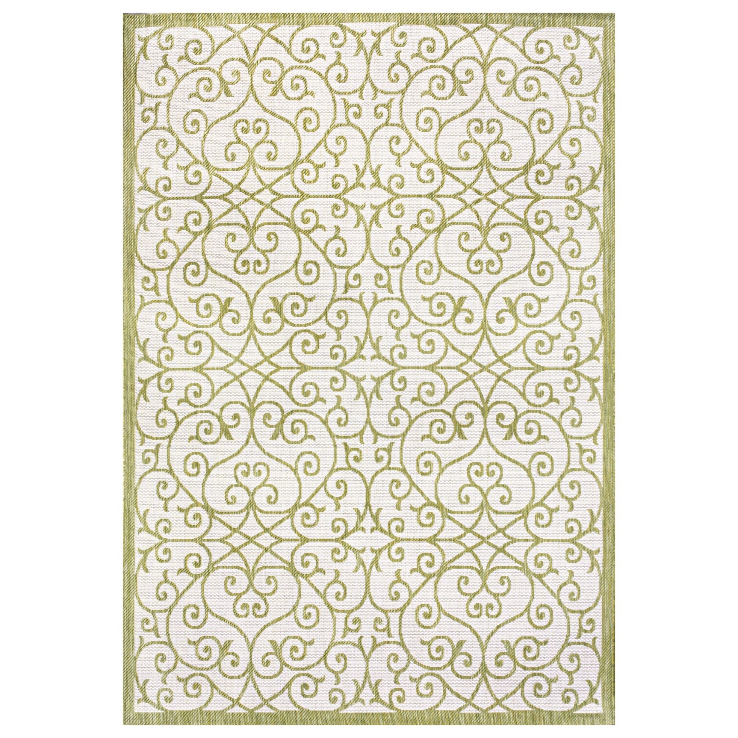 Tapis d'intérieur/d'extérieur en filigrane texturé de style rétro de Madrid