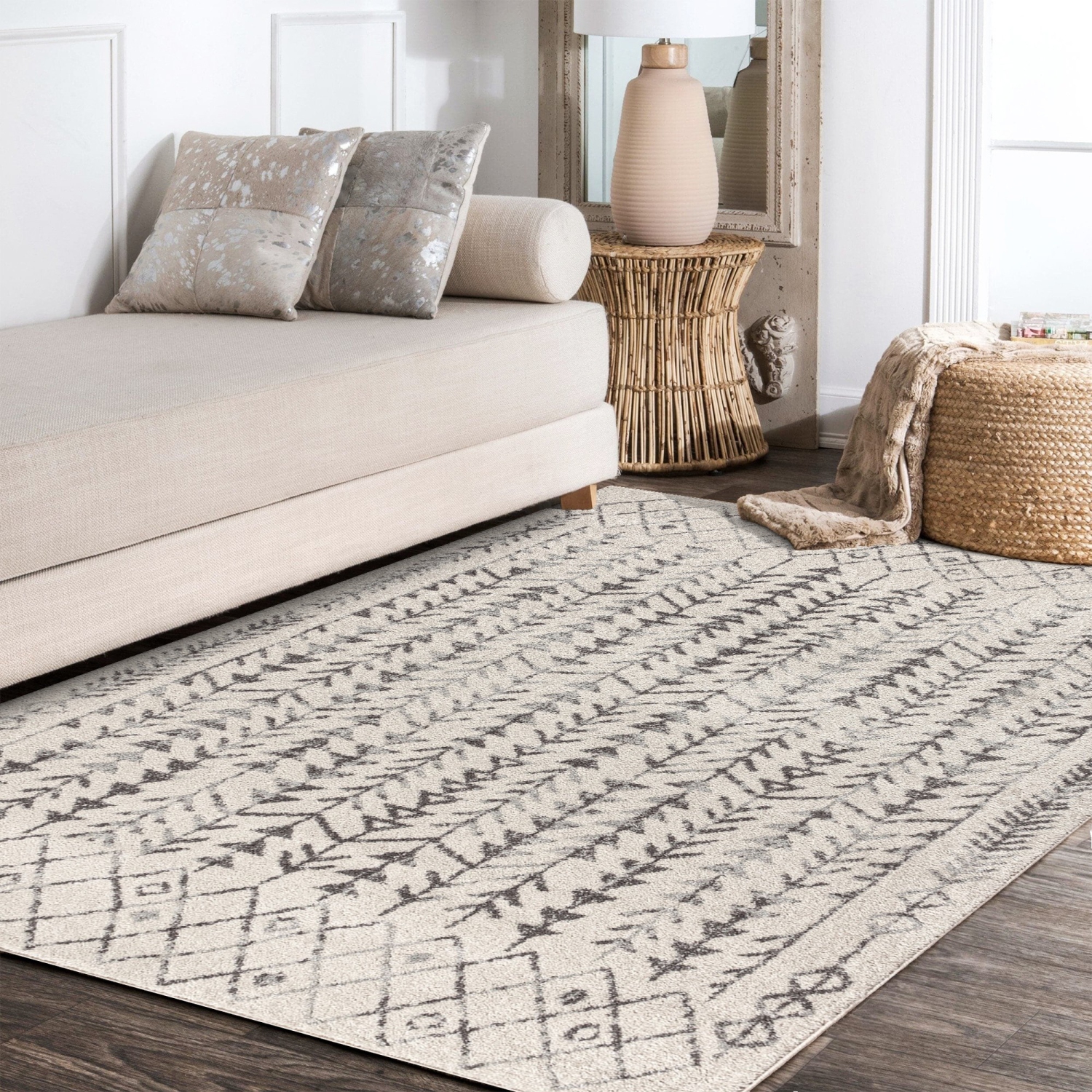 Ziri Moroccan Geometric Area Rug