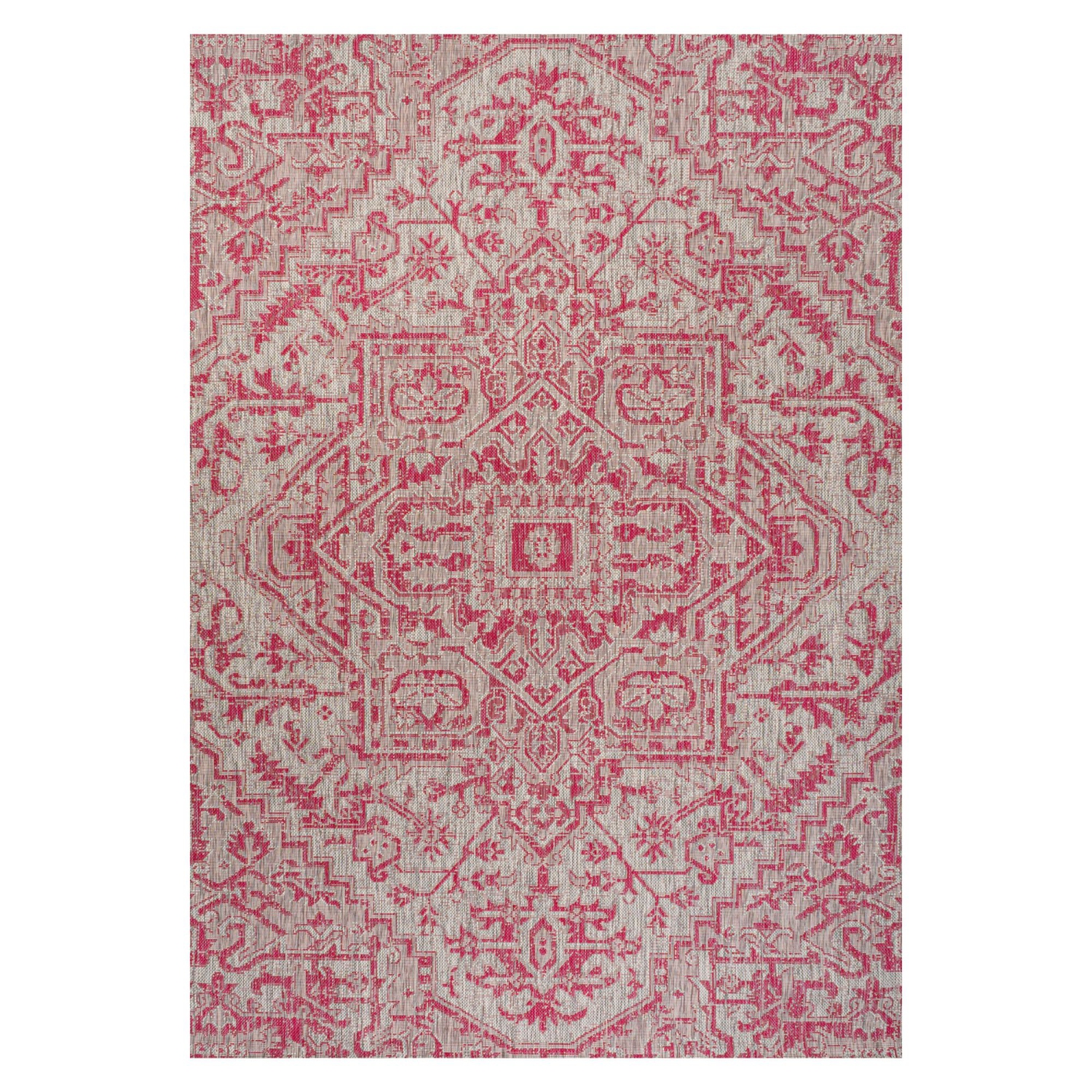 Estrella Bohemian Medallion Textured Weave Indoor/Outdoor Area Rug ...
