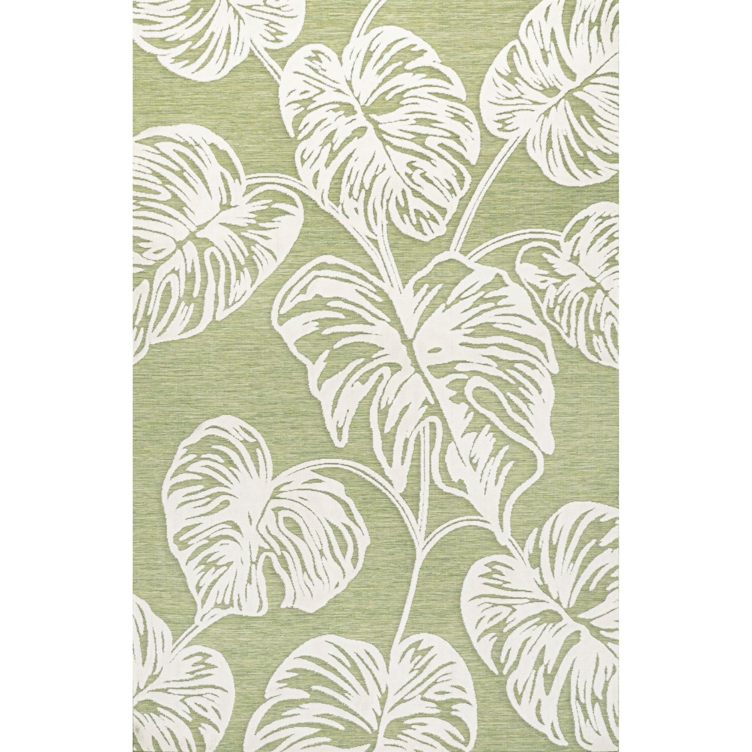 Tobago High-Low Two Tone Monstera Leaf Area Rug