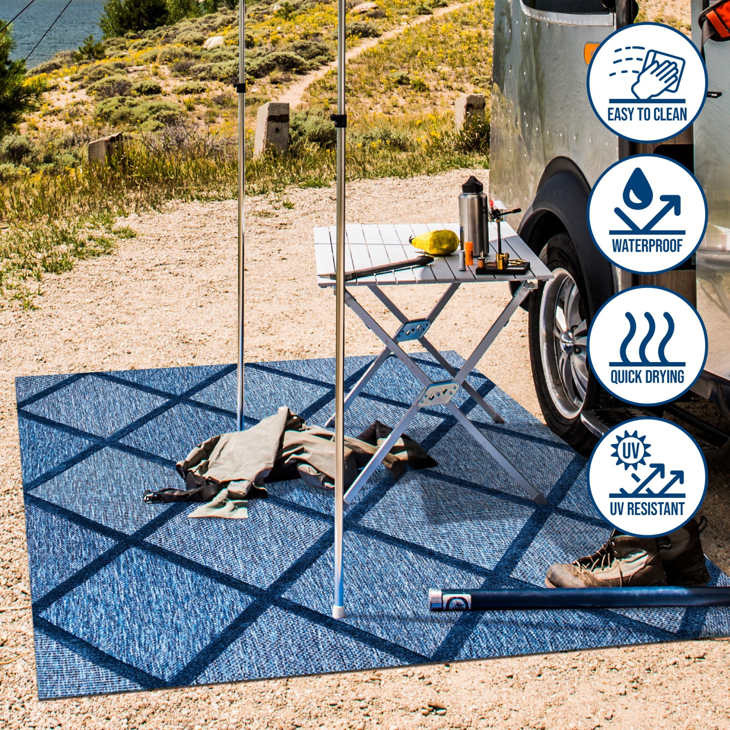 Salines Diamond Trellis Indoor/Outdoor Area Rug