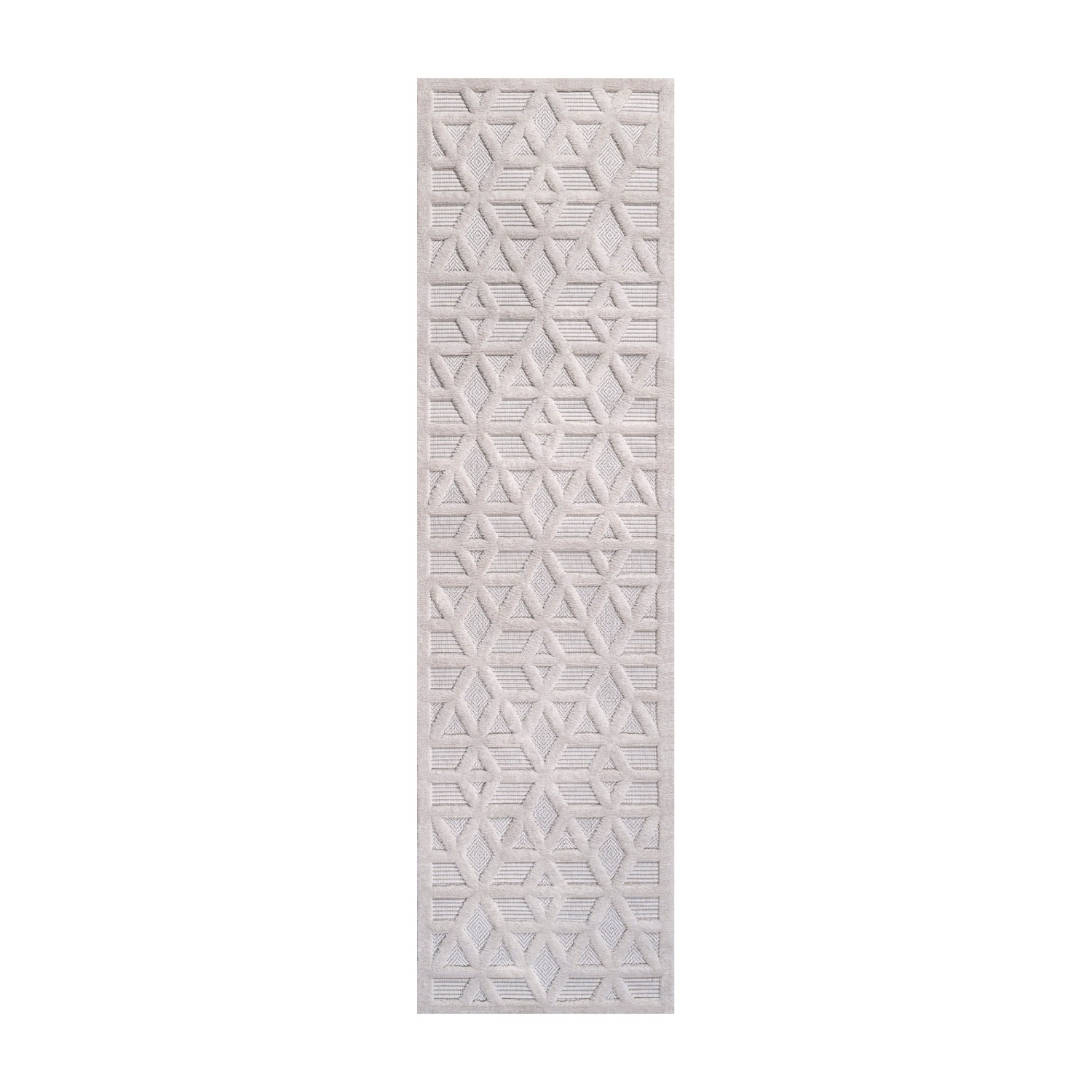 Talaia Neutral Geometric Indoor/Outdoor Area Rug