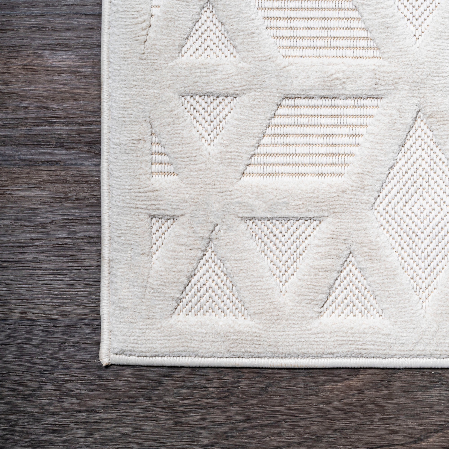 Talaia Neutral Geometric Indoor/Outdoor Area Rug