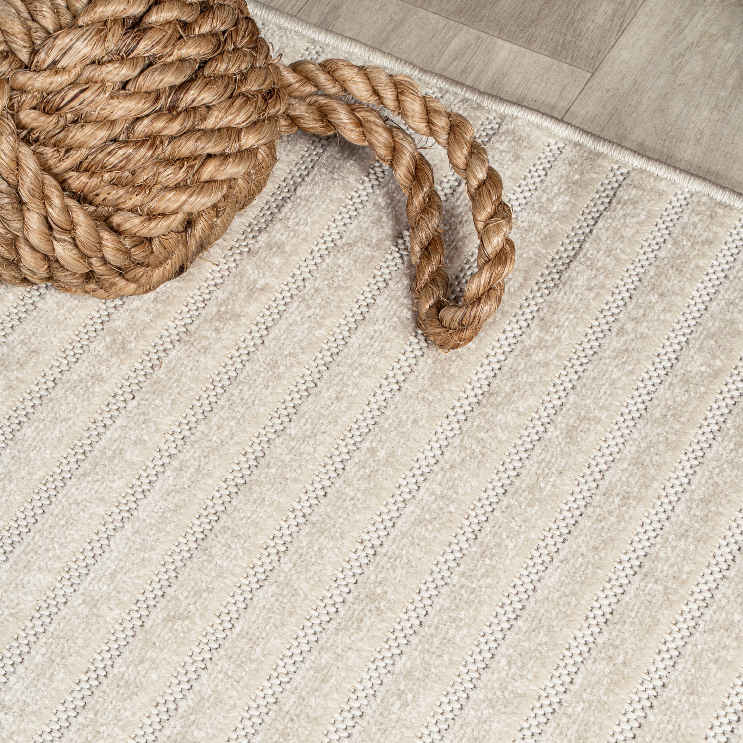 Aarhus Minimalist Scandi Striped Area Rug