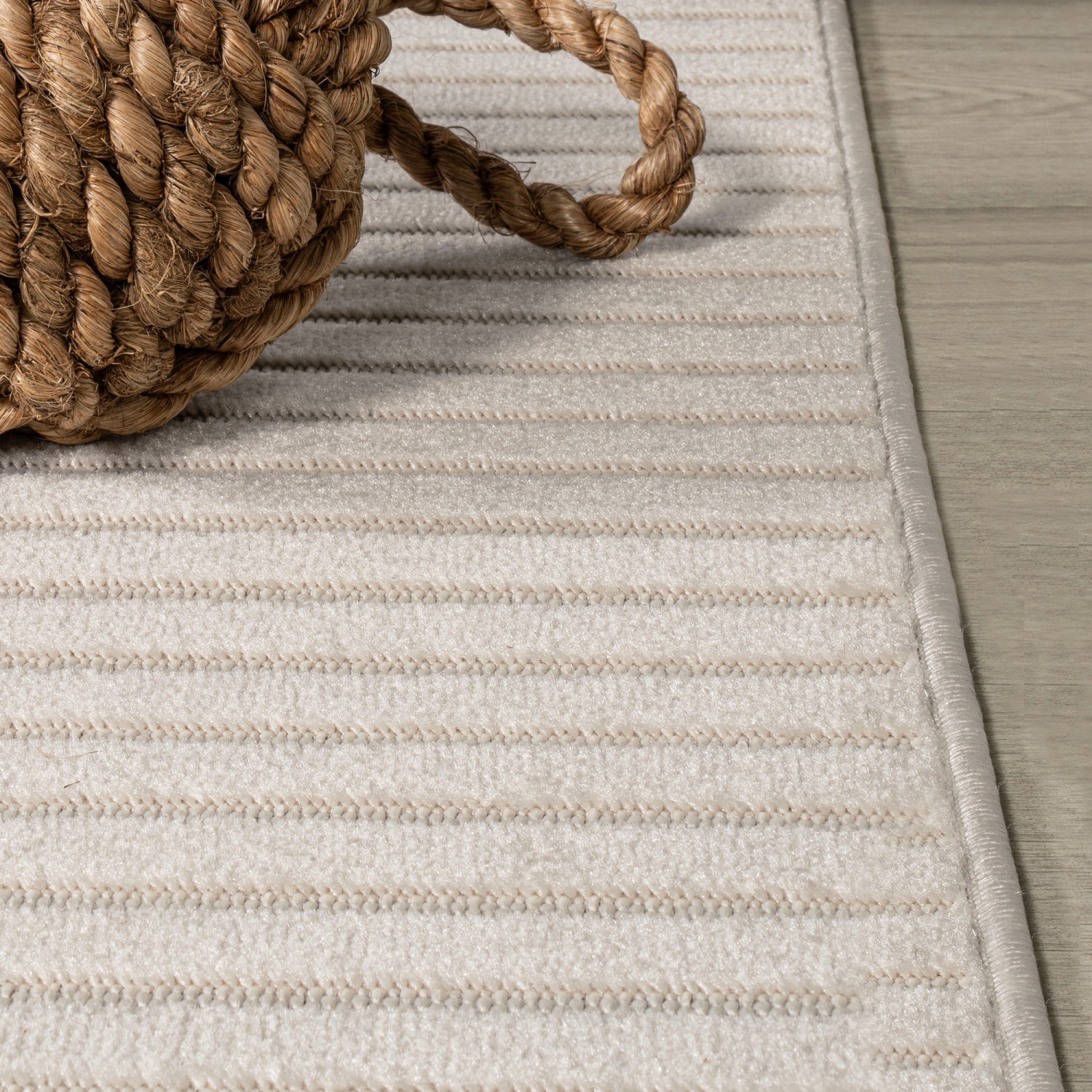 Aarhus Minimalist Scandi Striped Area Rug