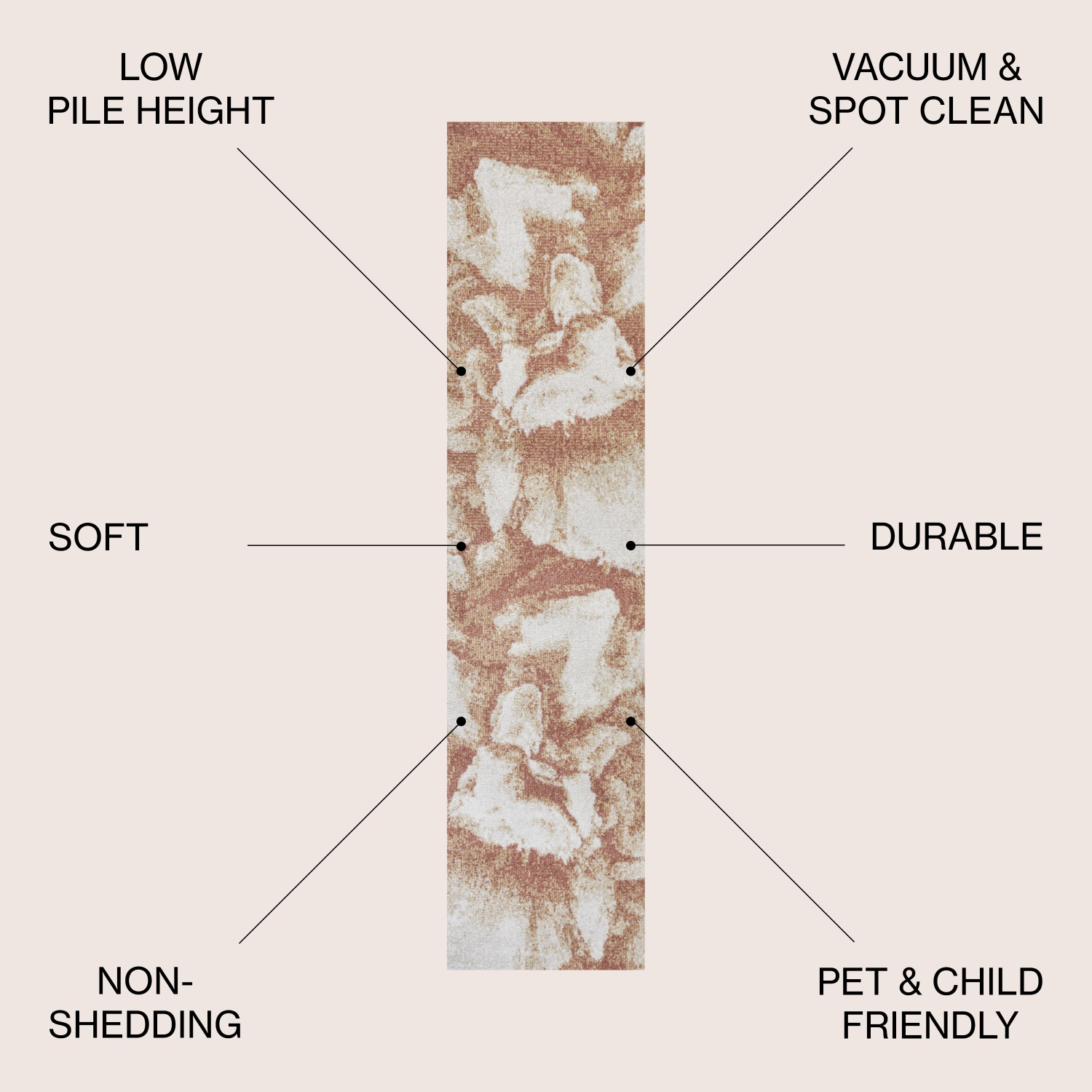 Tapis moderne bicolore abstrait Petalo