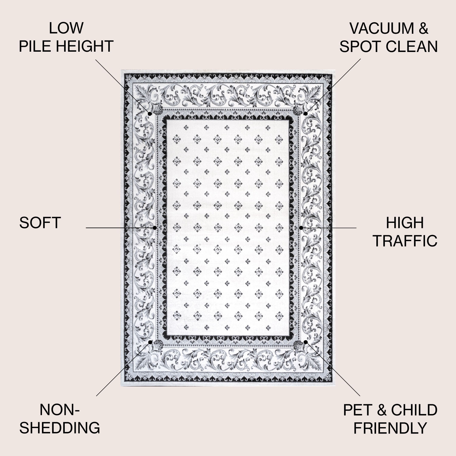 Carpette Acanthus à bordure française