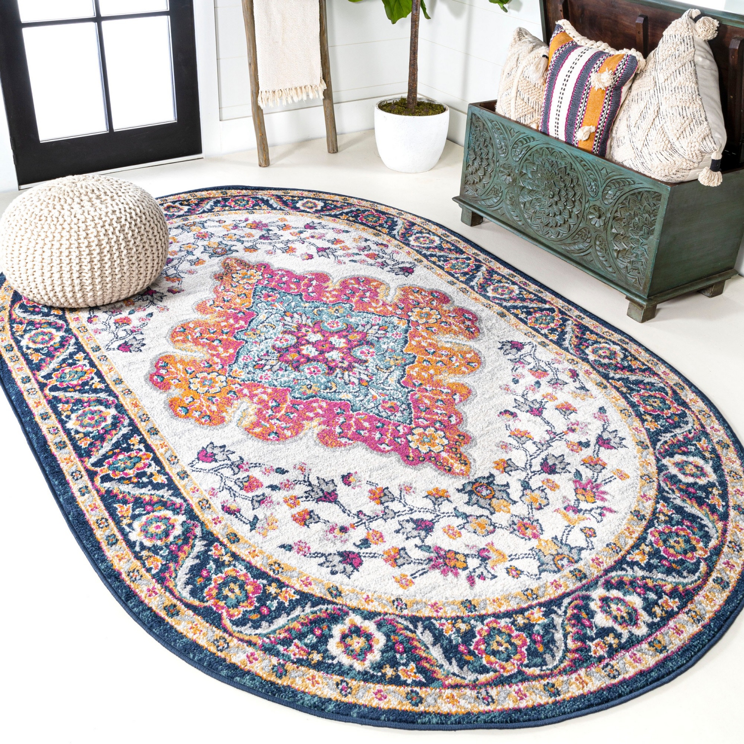 Bohemian Flair Boho Vintage Medallion Area Rug