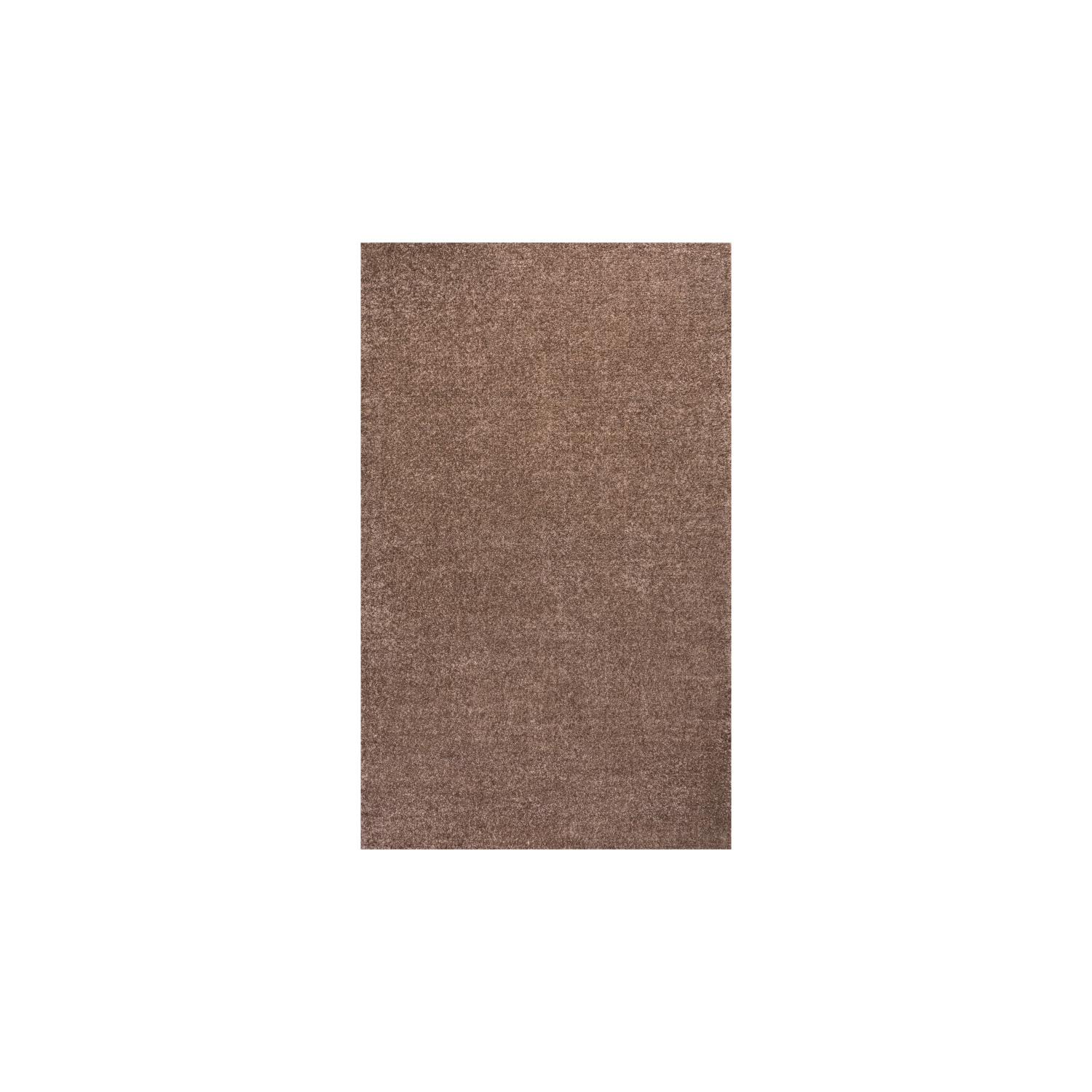 Haze Solid Low Pile Area Rug Brown