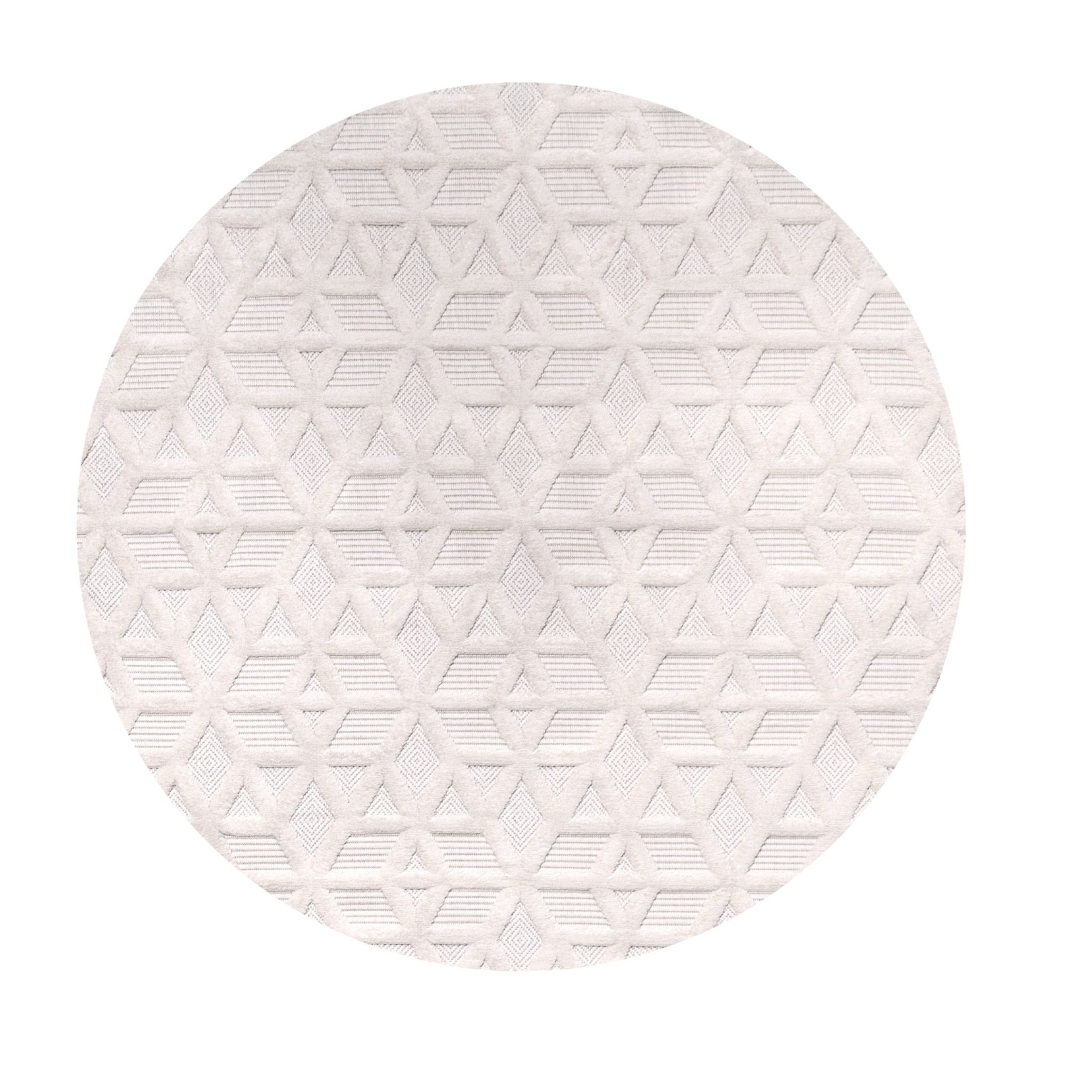 Talaia Neutral Geometric Indoor/Outdoor Area Rug