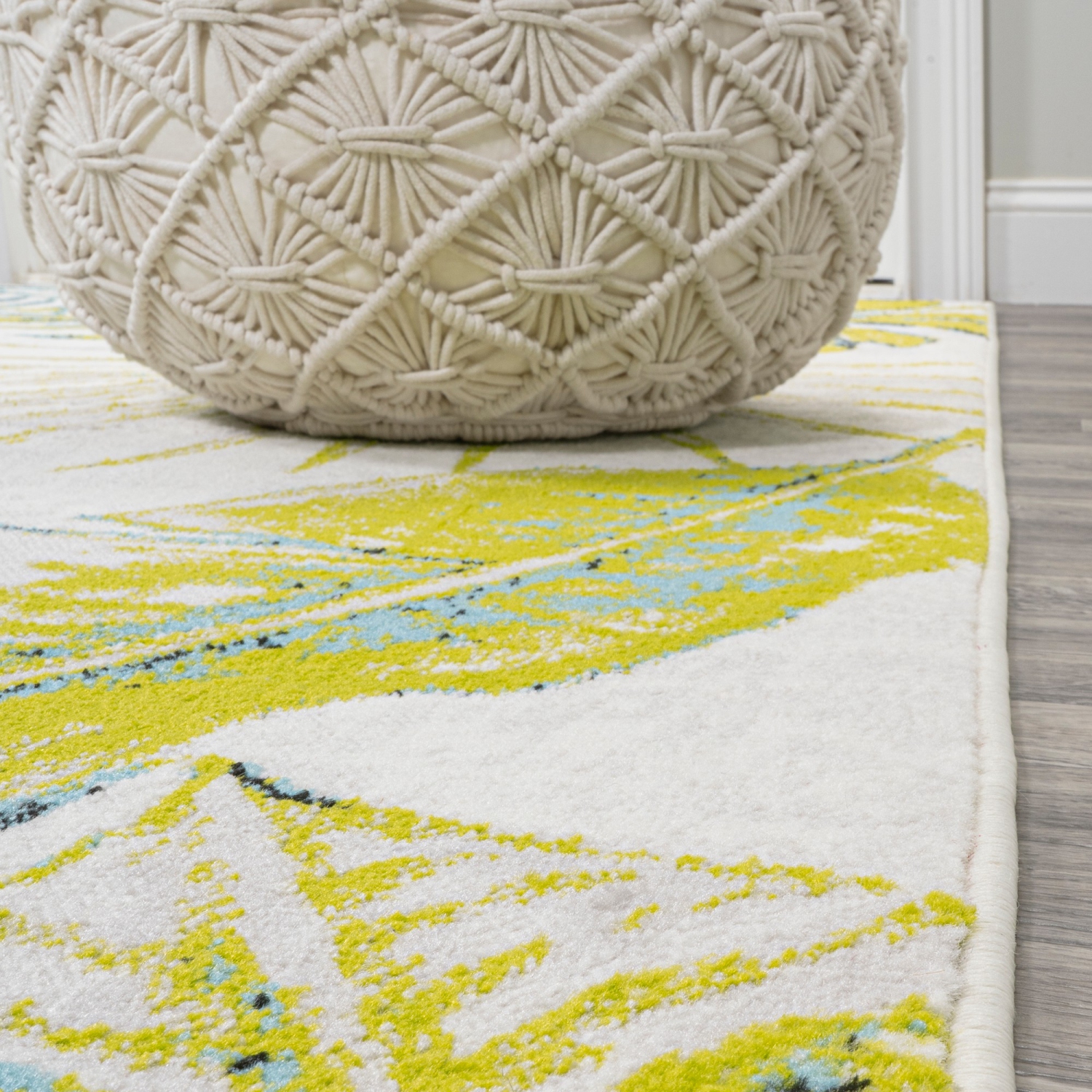 Tapis d'appoint feuilles tropicales Monstera