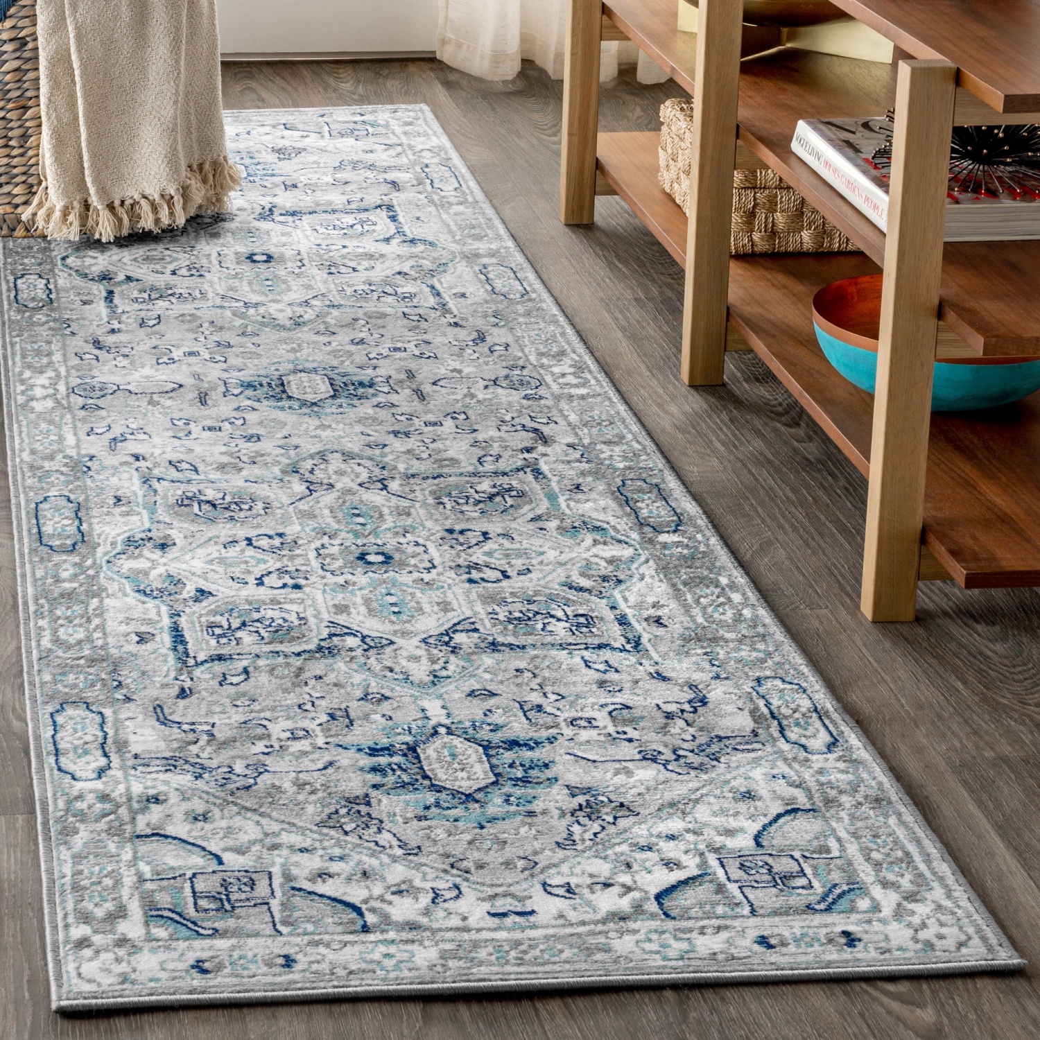 Jerica Modern Persian Vintage Medallion Area Rug