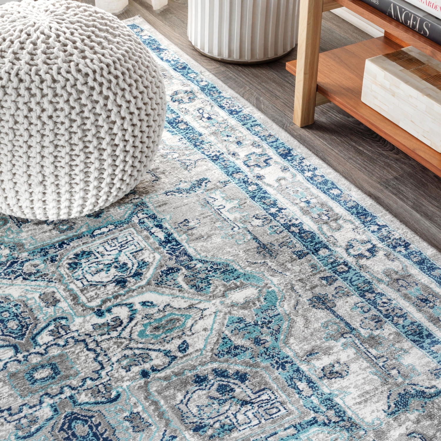 Jerica Modern Persian Vintage Medallion Area Rug
