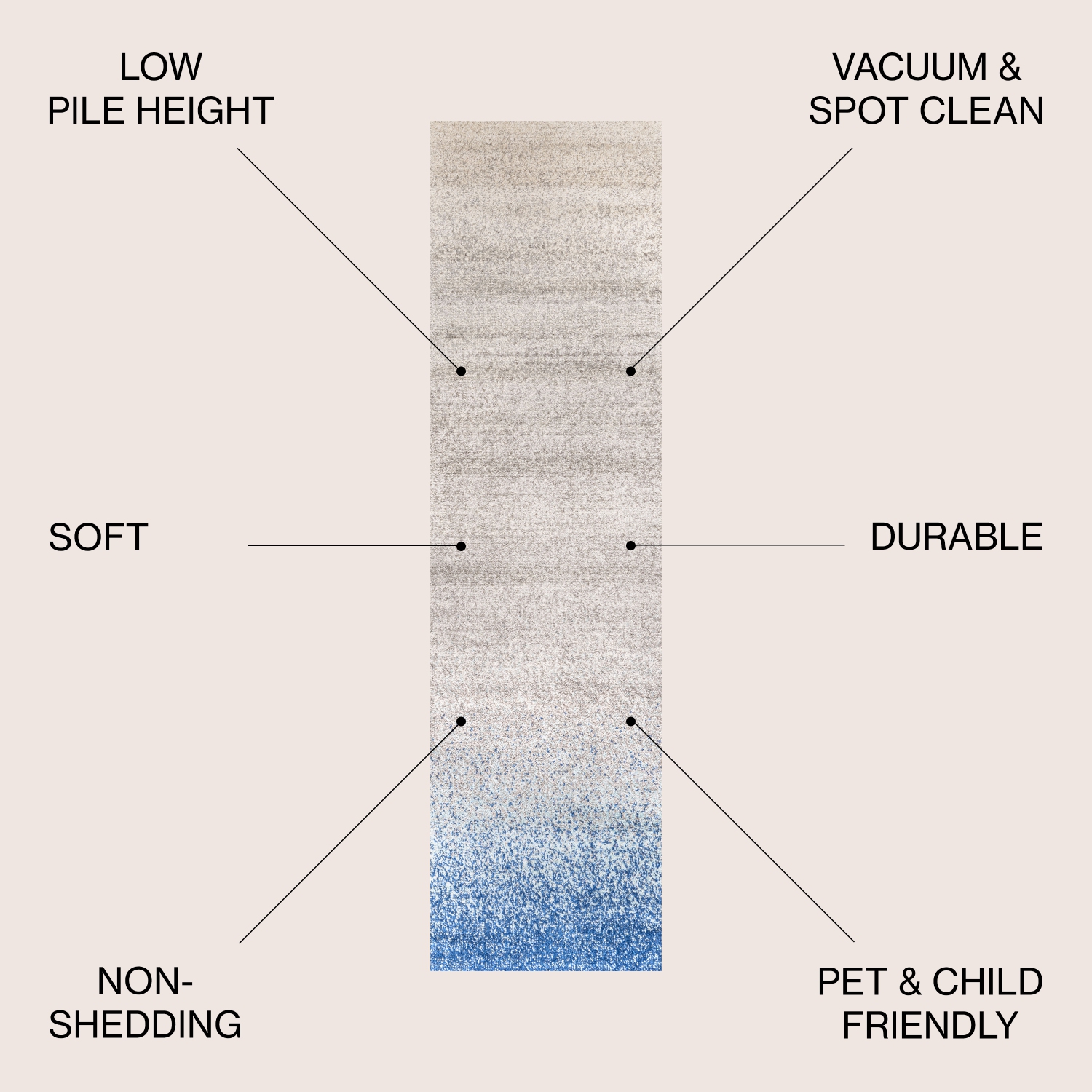 Happy Shore Modern Gradient Area Rug