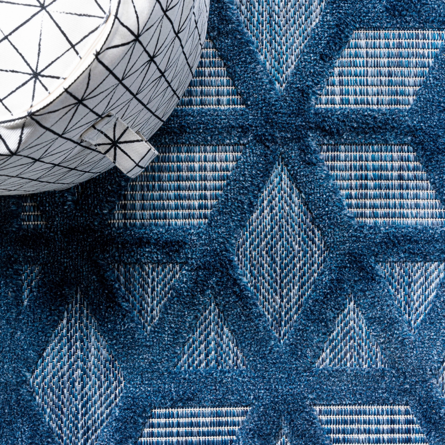 Talaia Neutral Geometric Indoor/Outdoor Area Rug