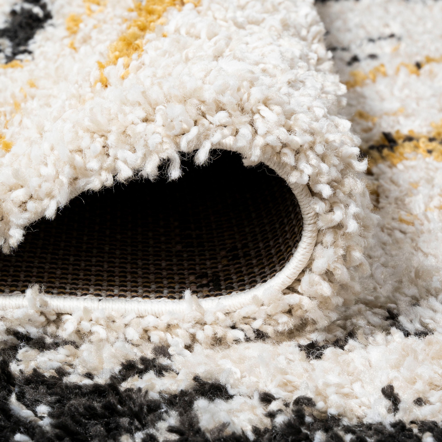 Tapis à poils longs moderne Bold Strie Nova