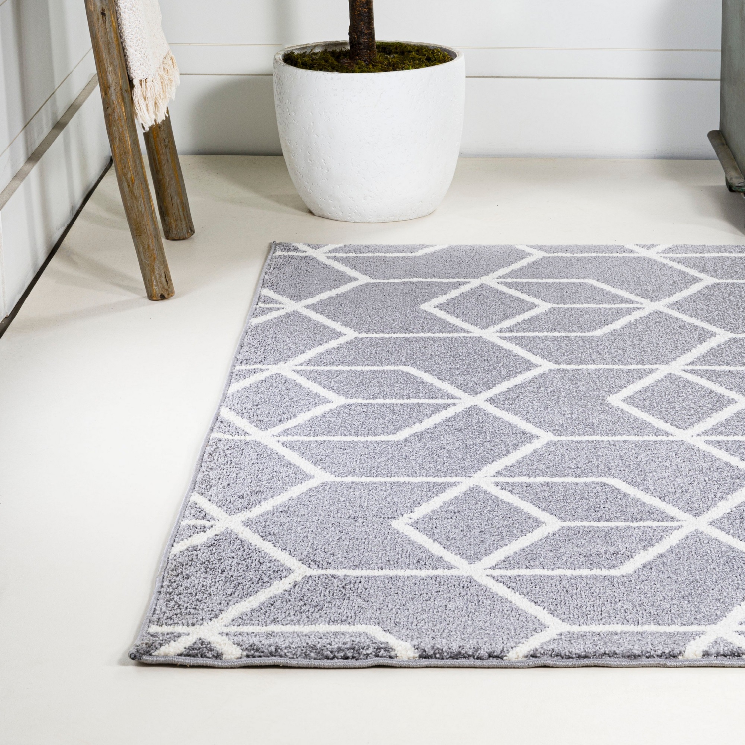 Tumbling Blocks Modern Geometric Area Rug