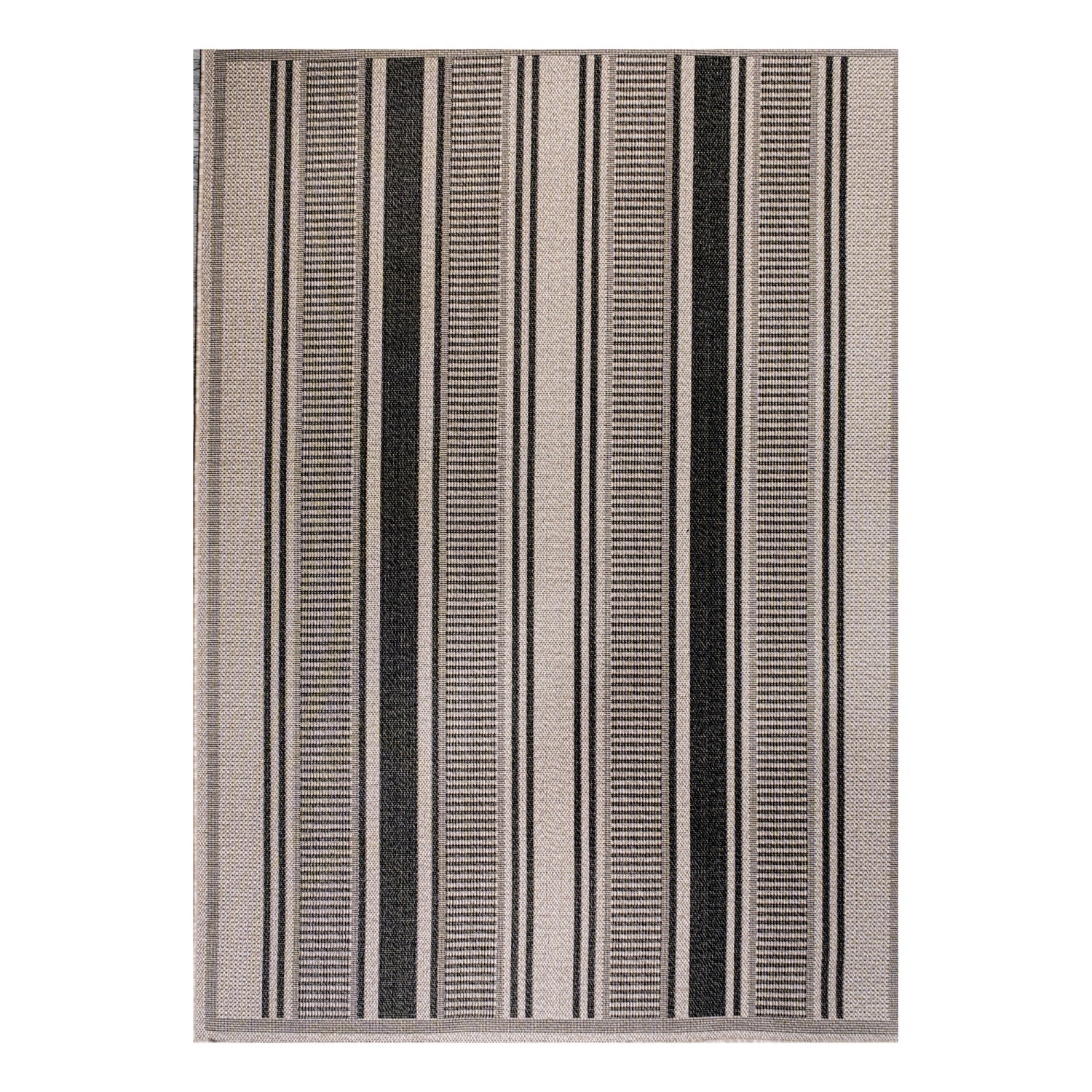 Haynes Modern Double Stripe Indoor/Outdoor Area Rug