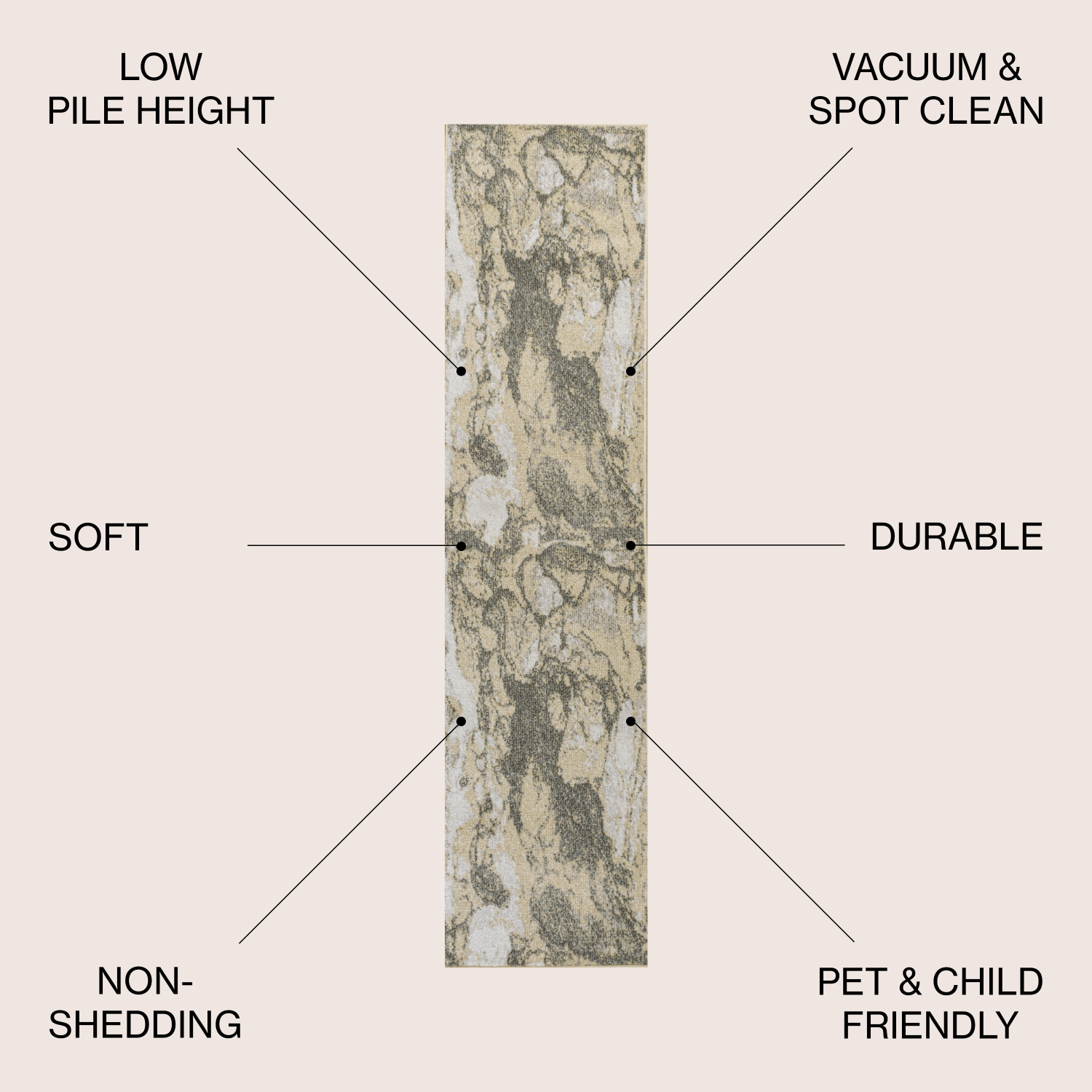 Tapis moderne Marmo Abstract Marbled