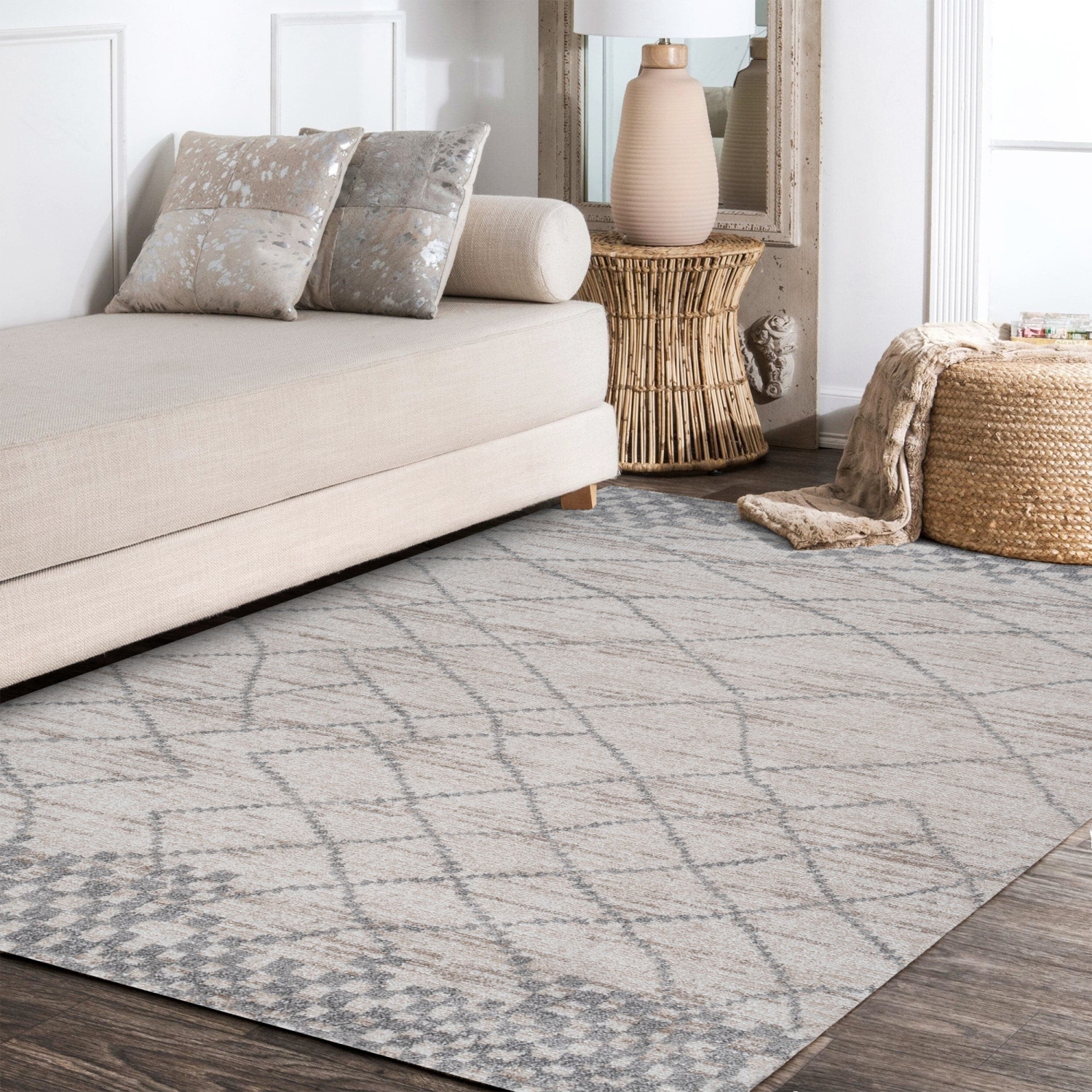 Asilah Moroccan Modern Diamond Area Rug