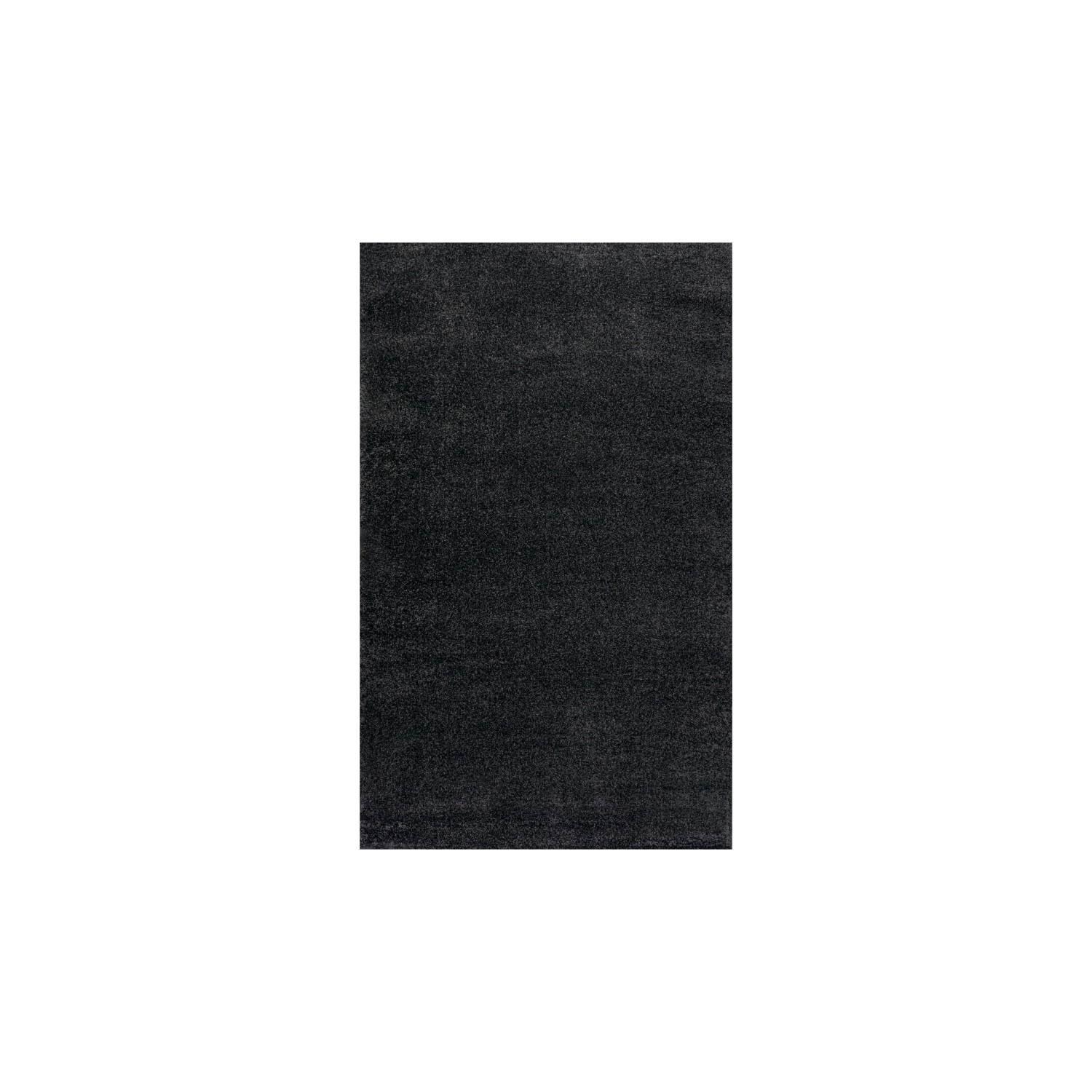 Haze Solid Low Pile Area Rug Black