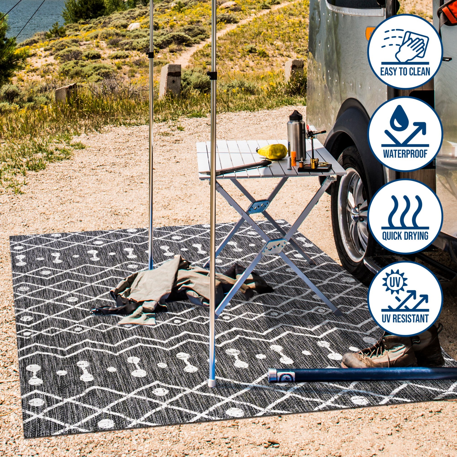 Tapis d'intérieur/d'extérieur Nokat Tribal Bohemian