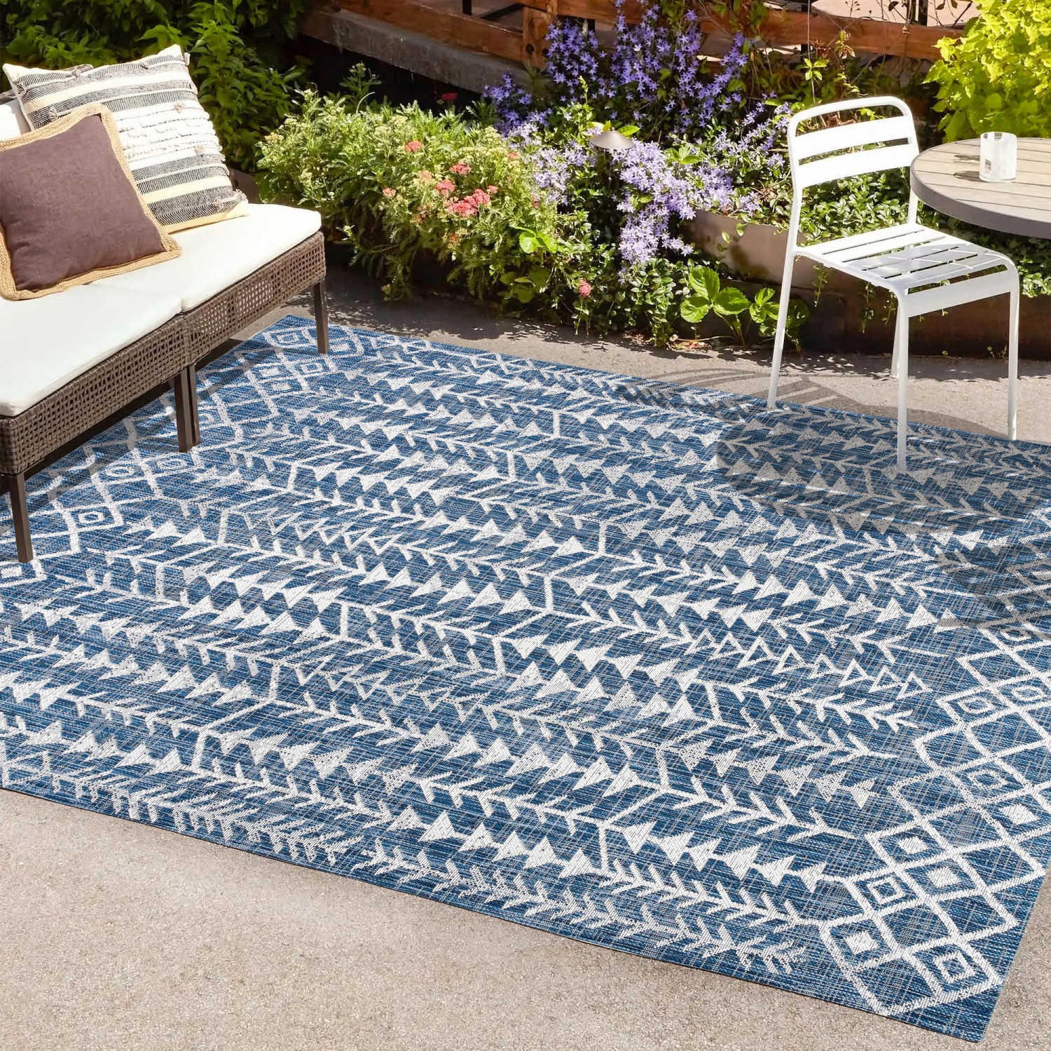Tapis à motif géométrique intérieur/extérieur Tokay Bohemian