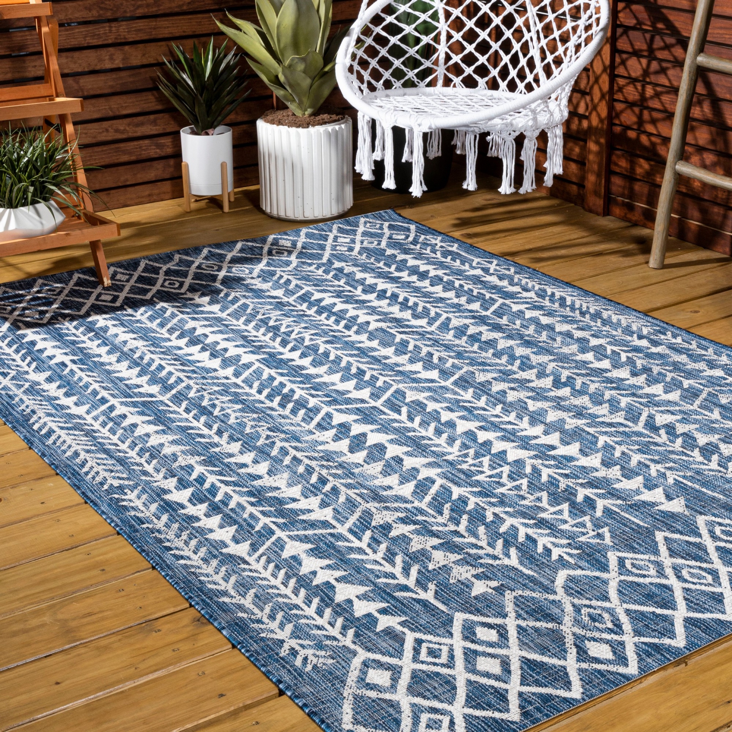Tapis à motif géométrique intérieur/extérieur Tokay Bohemian