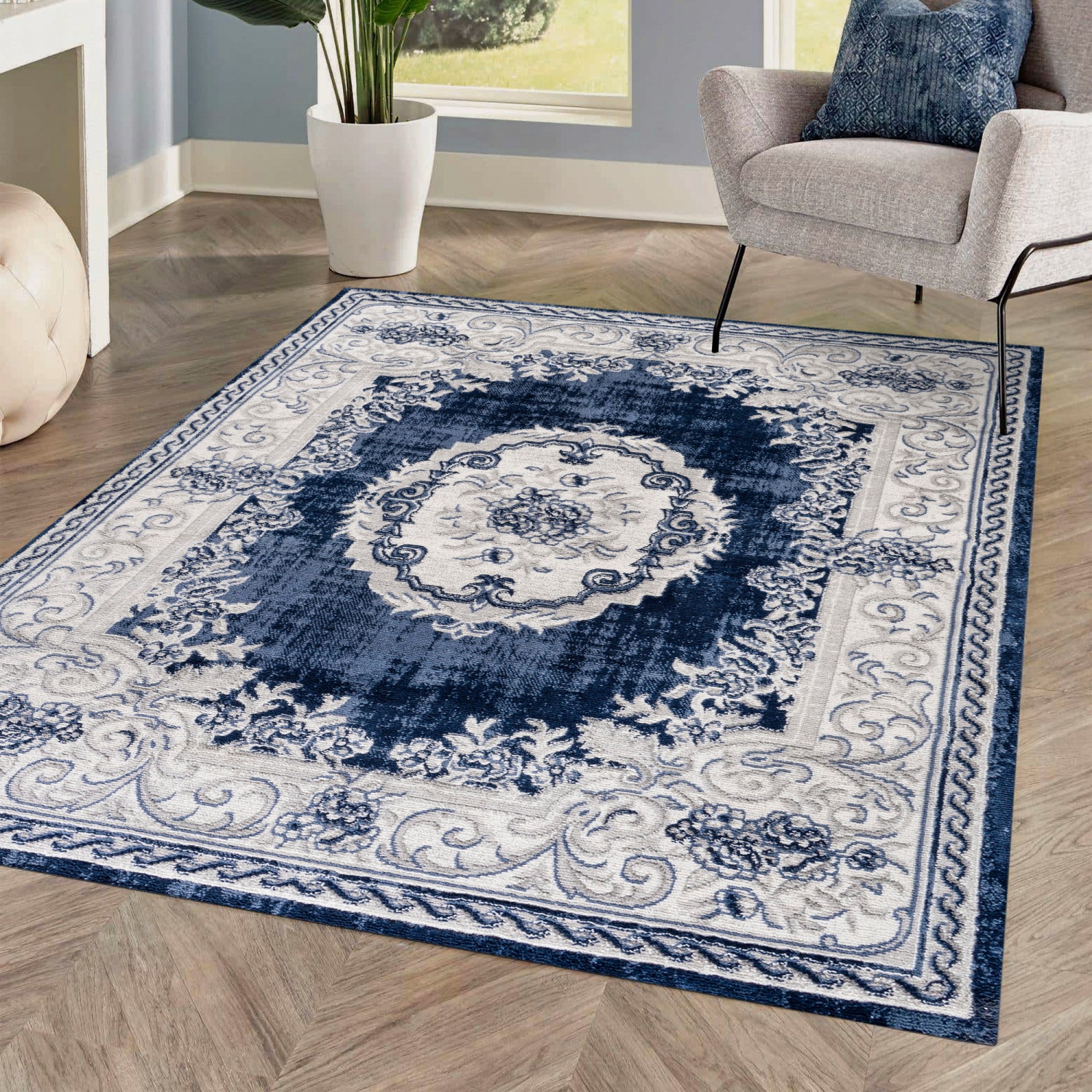 Rosalia Cottage Medallion Area Rug