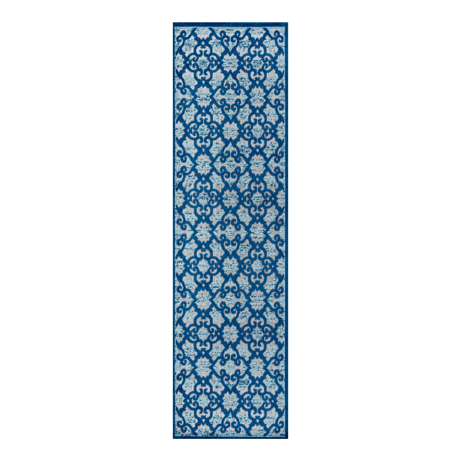 Gallia Tile Trellis High-Low Indoor/Outdoor Area Rug