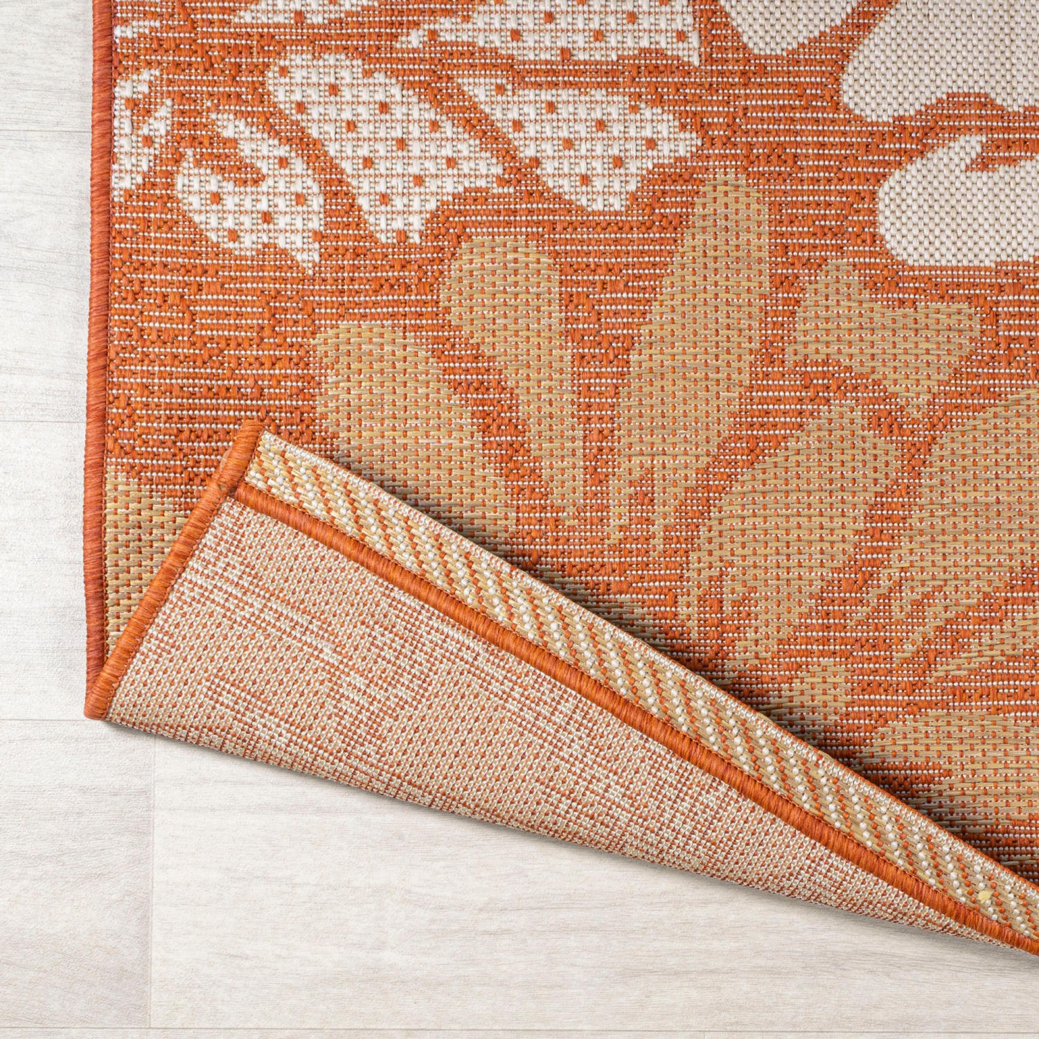 Zinnia Modern Floral Textured Weave Indoor/Outdoor Area Rug